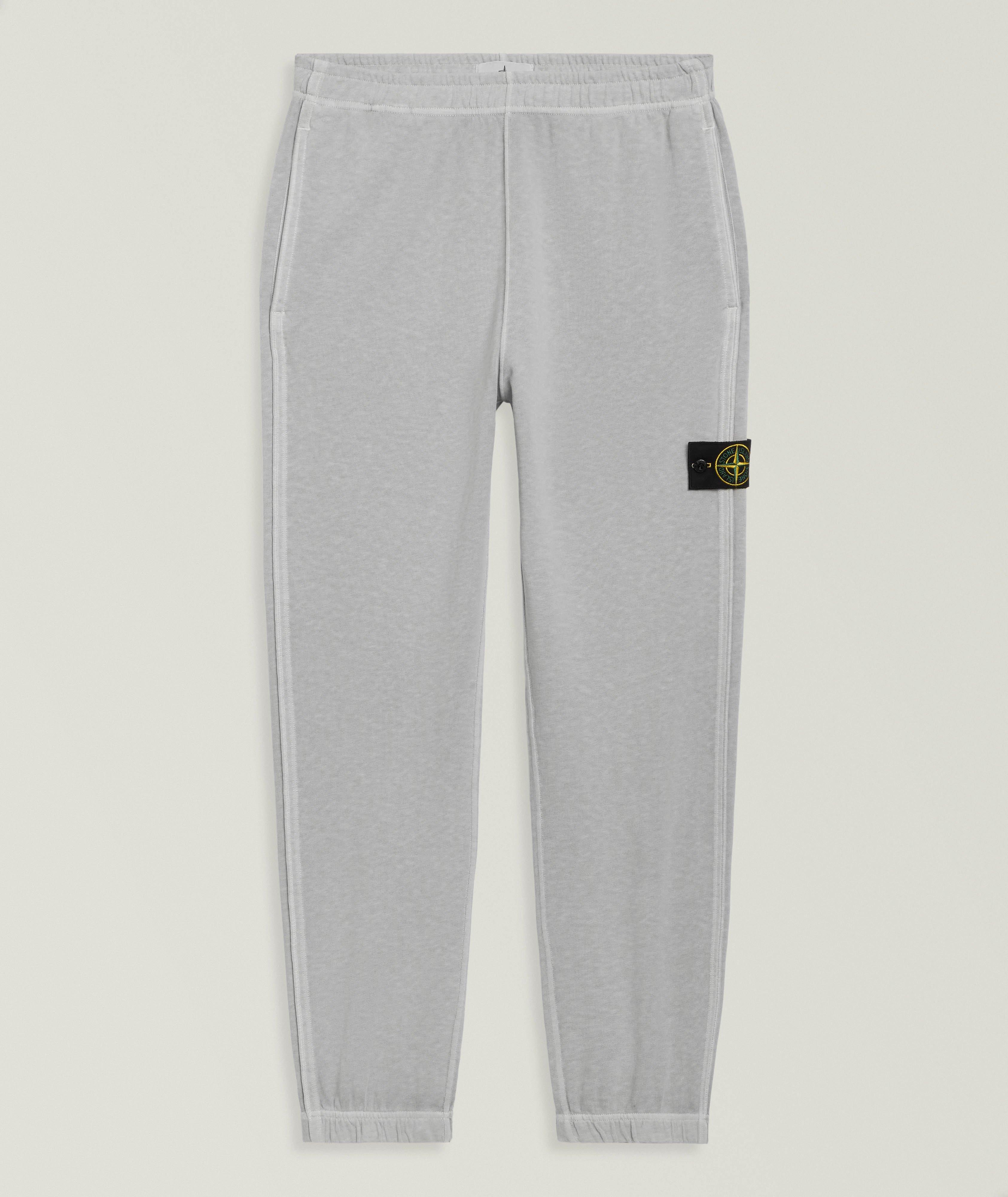 Stone Island Pantalon De Survêtement Molleton Coton Malfilé En Gris | Taille Homme TTG