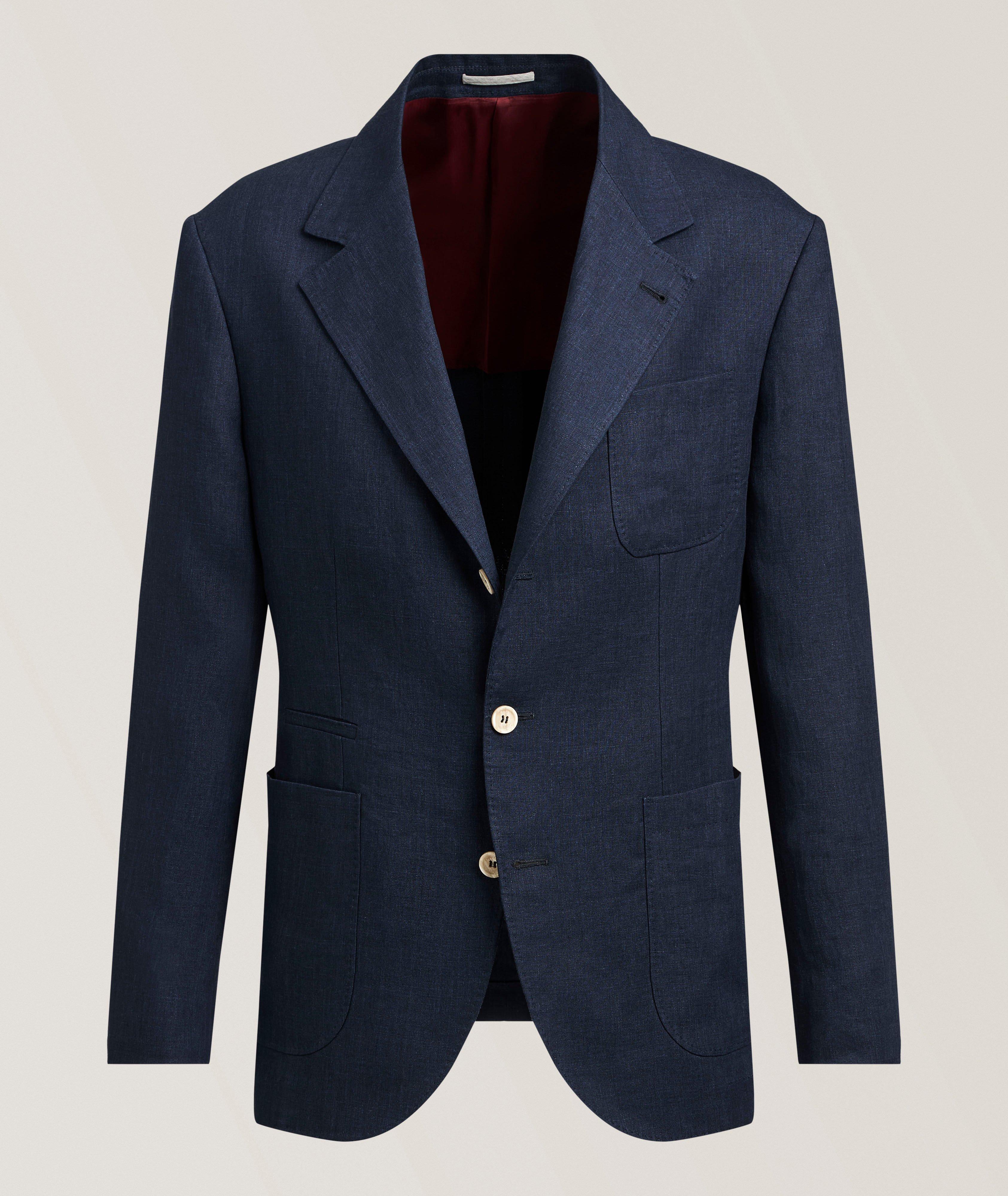 Solid Linen Sport Jacket