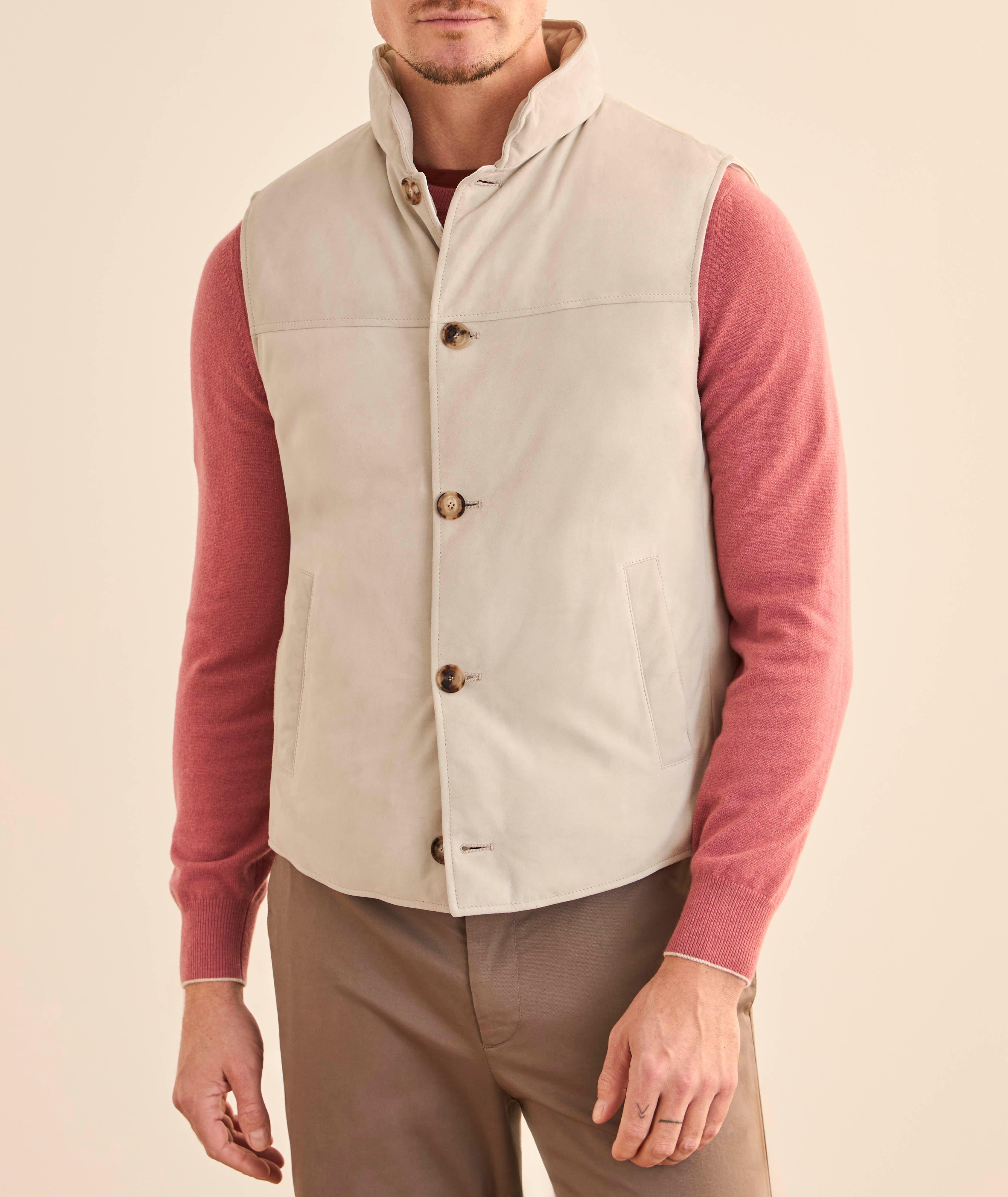 Gilet suède rembourré duvet image 1