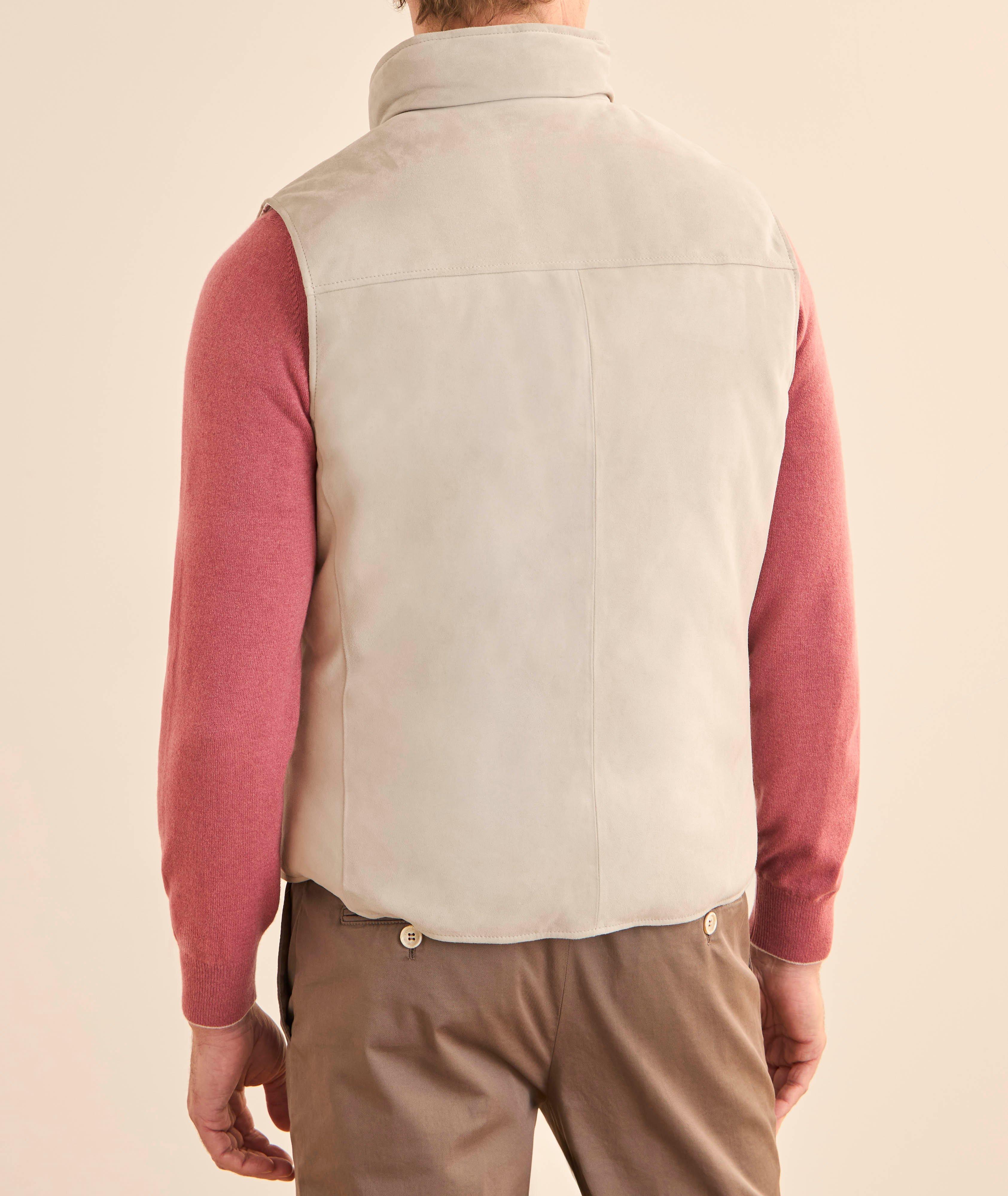 Gilet suède rembourré duvet image 2