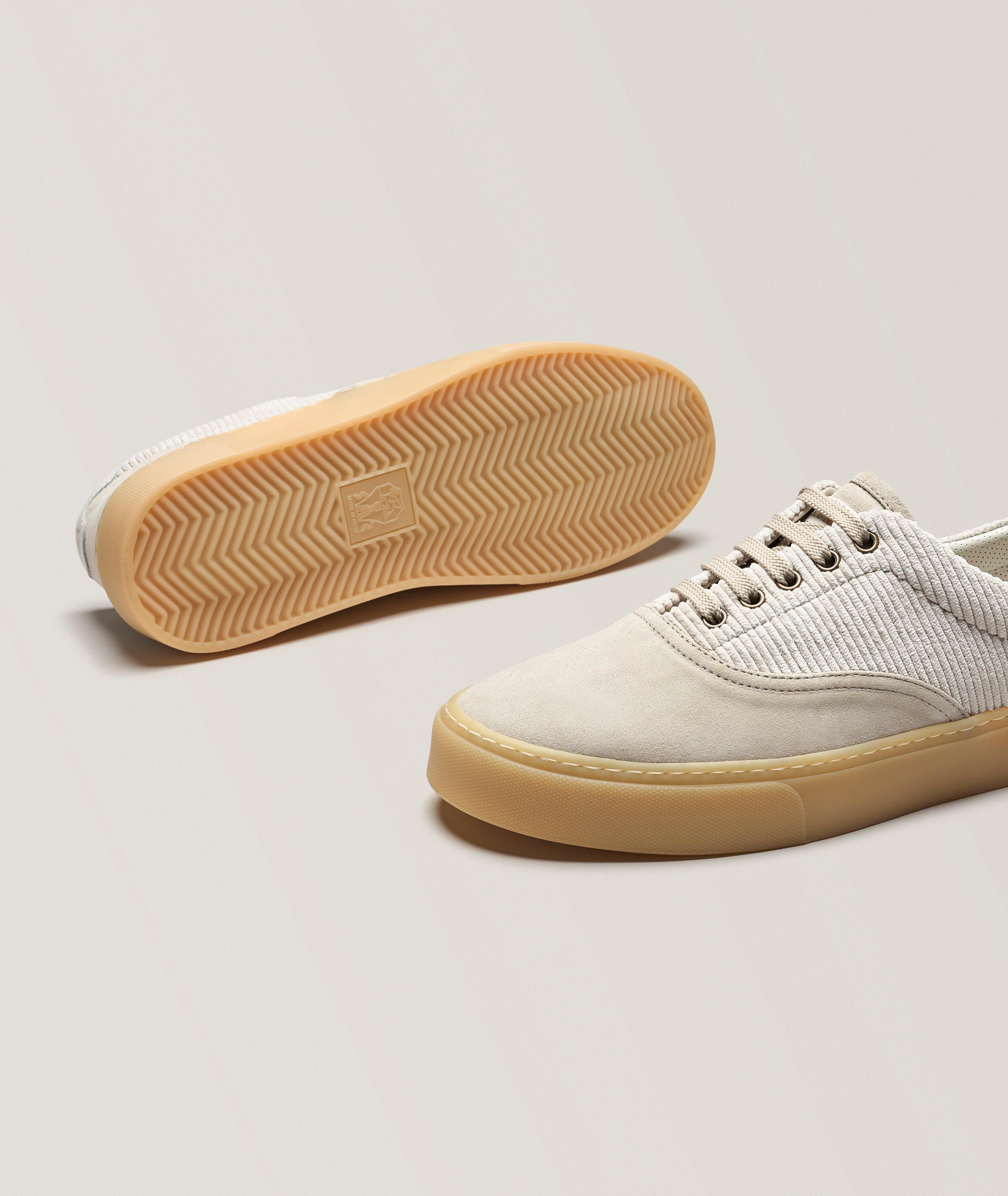 Suede & Knit Combination Sneakers image 3