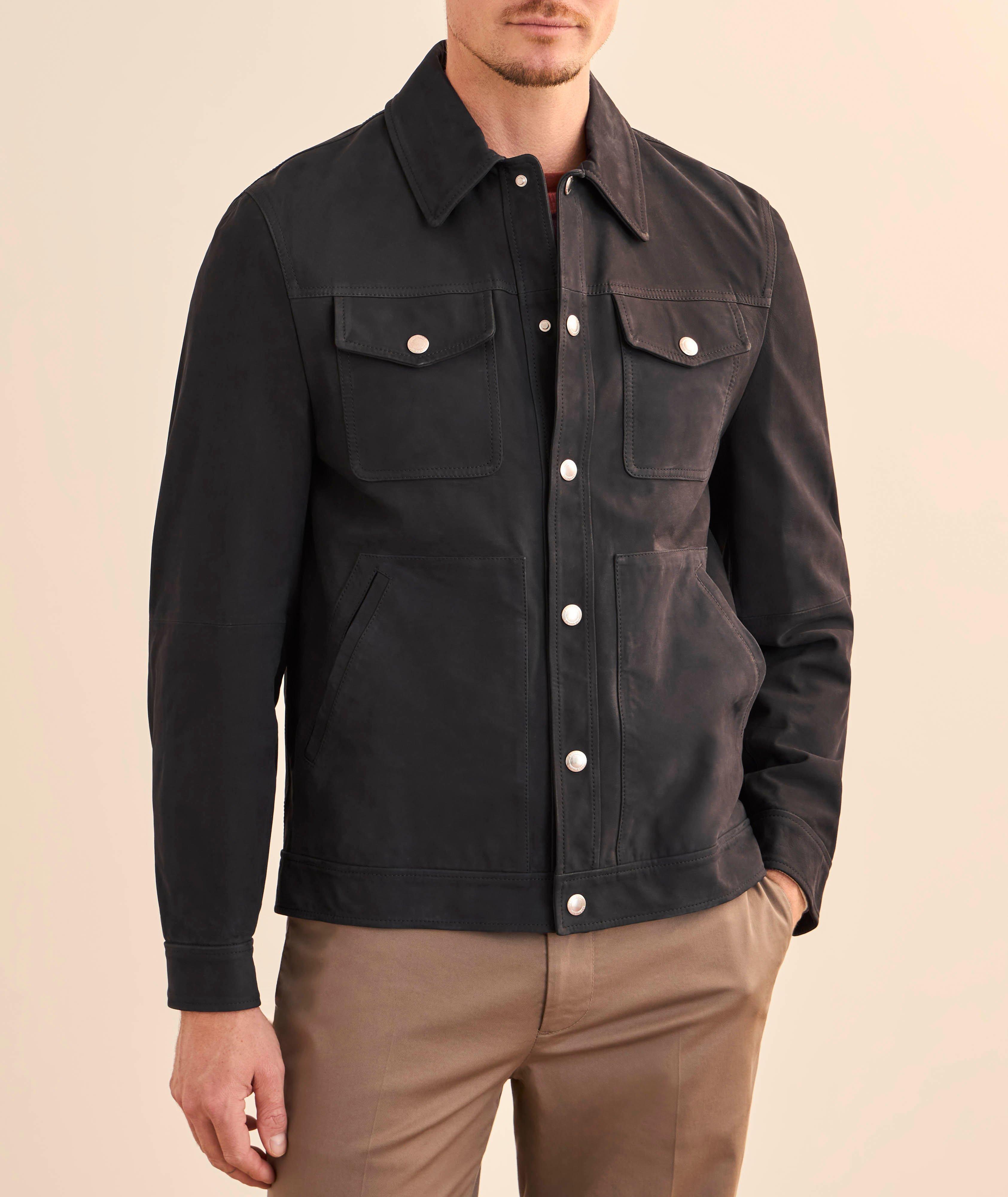 Brunello Cucinelli Classic Suede Leather Jacket | Leather | Final Cut