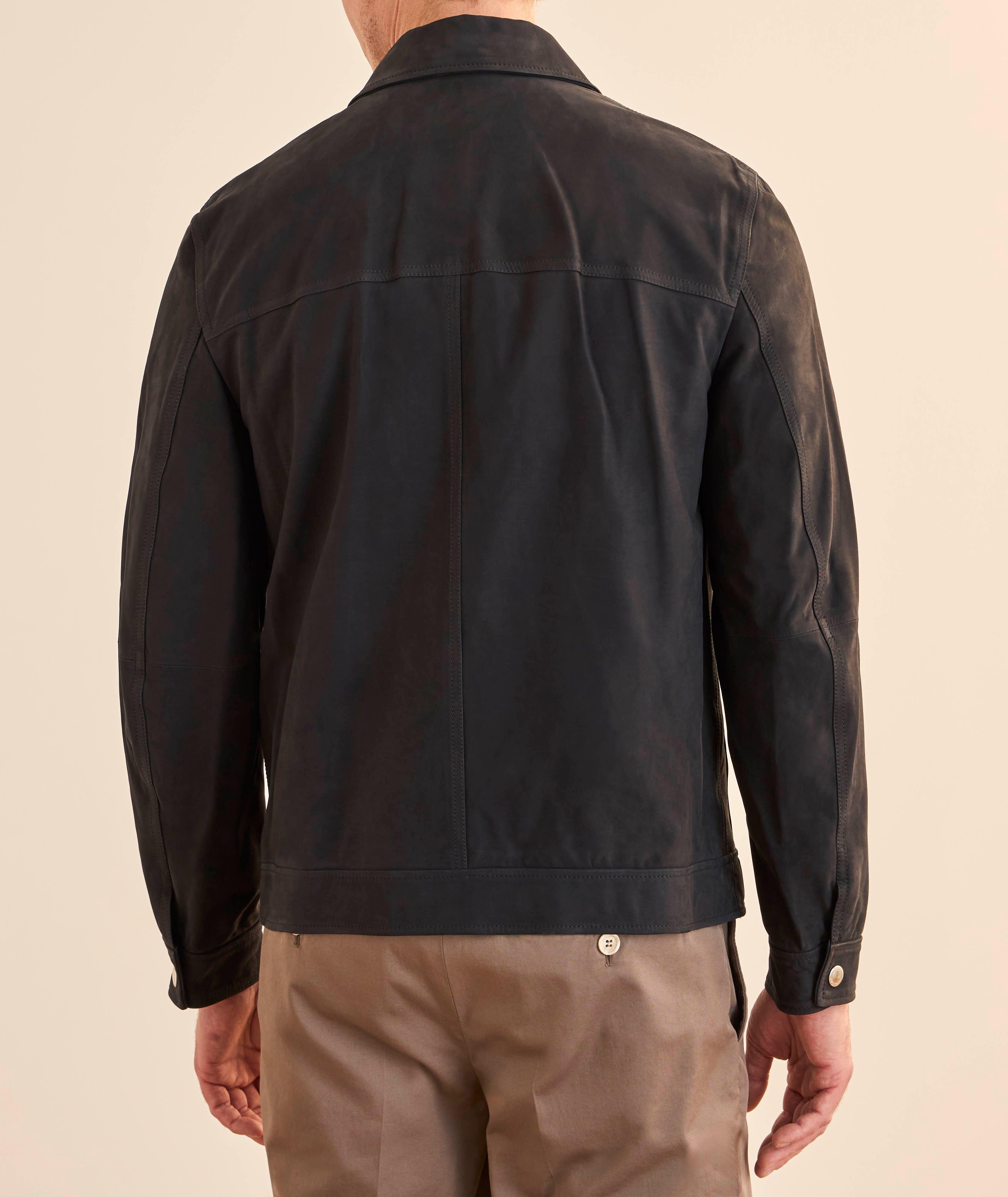 Veste cuir suédé classique image 2