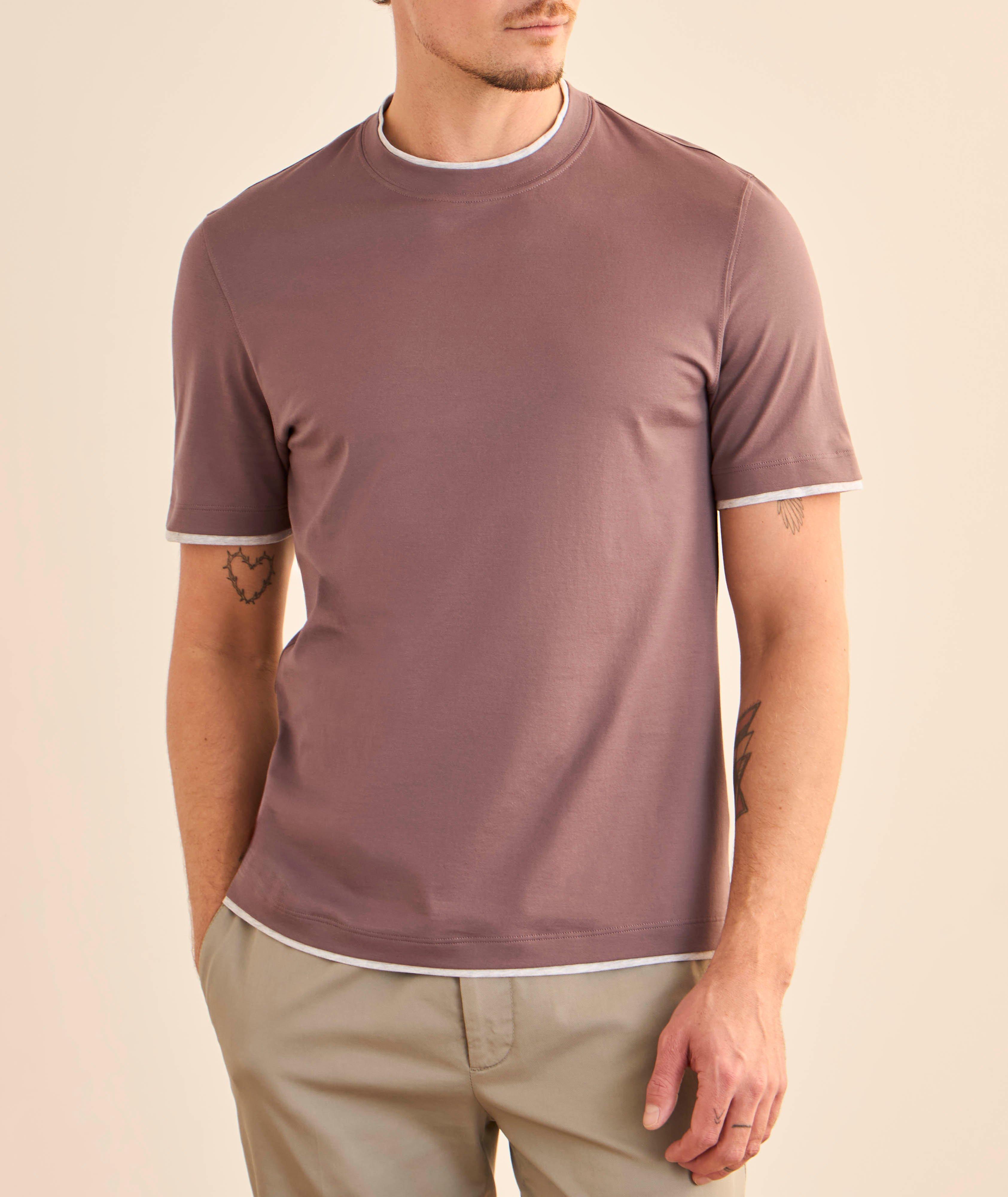 Layered Cotton Jersey T-Shirt  image 1
