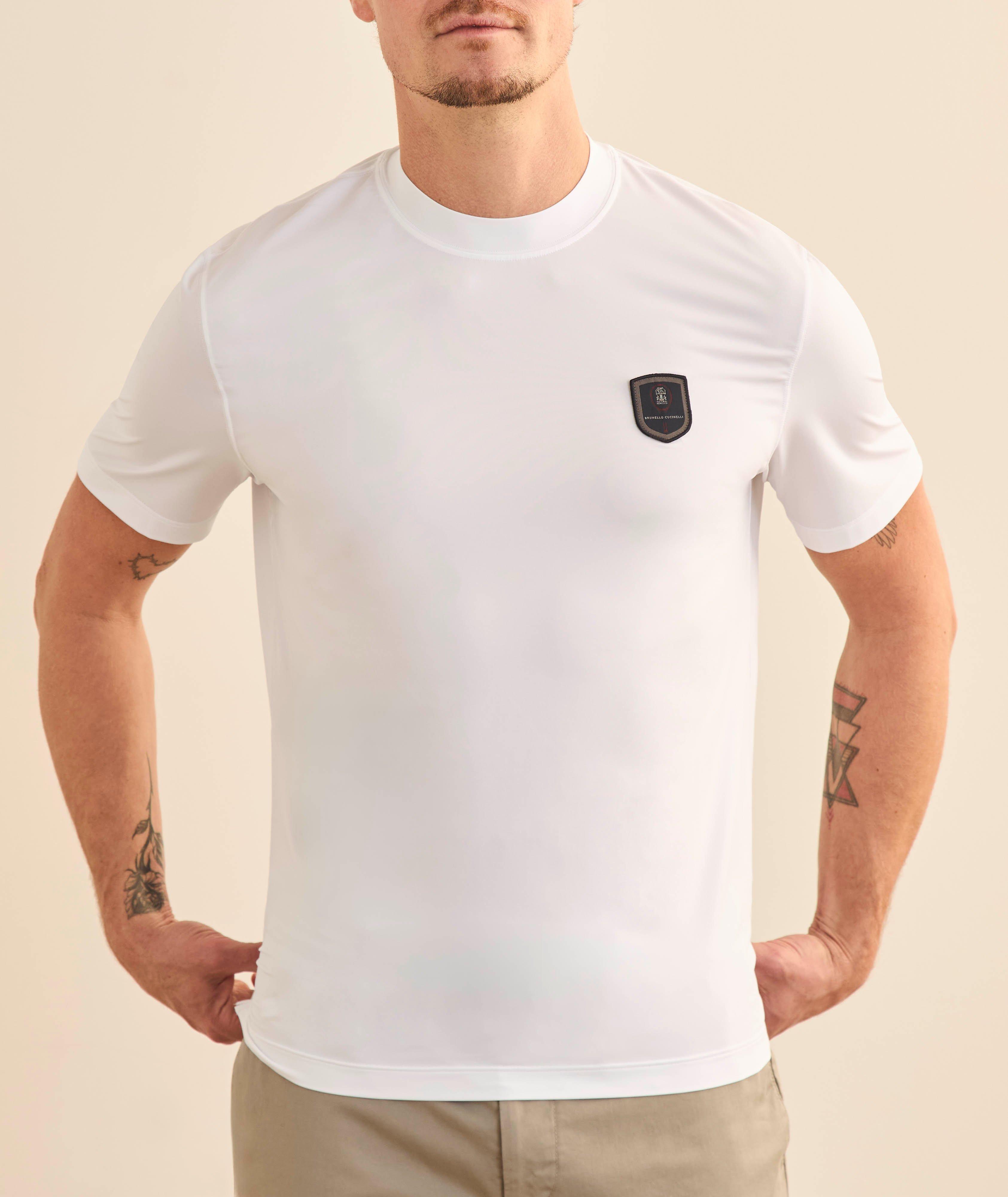 T-shirt maille extensible écusson logo image 1