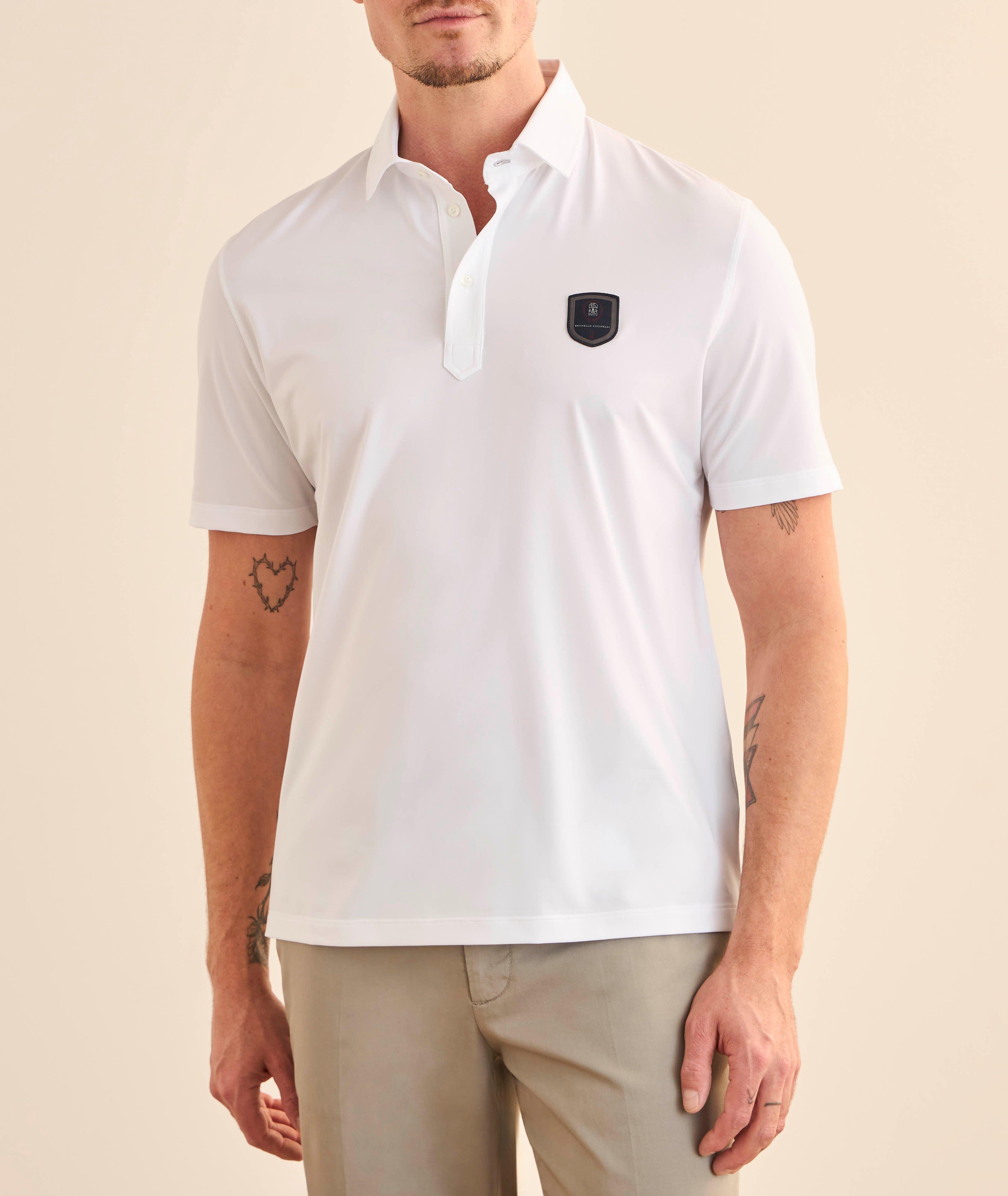 Logo Patch Stretch Knit Polo image 1
