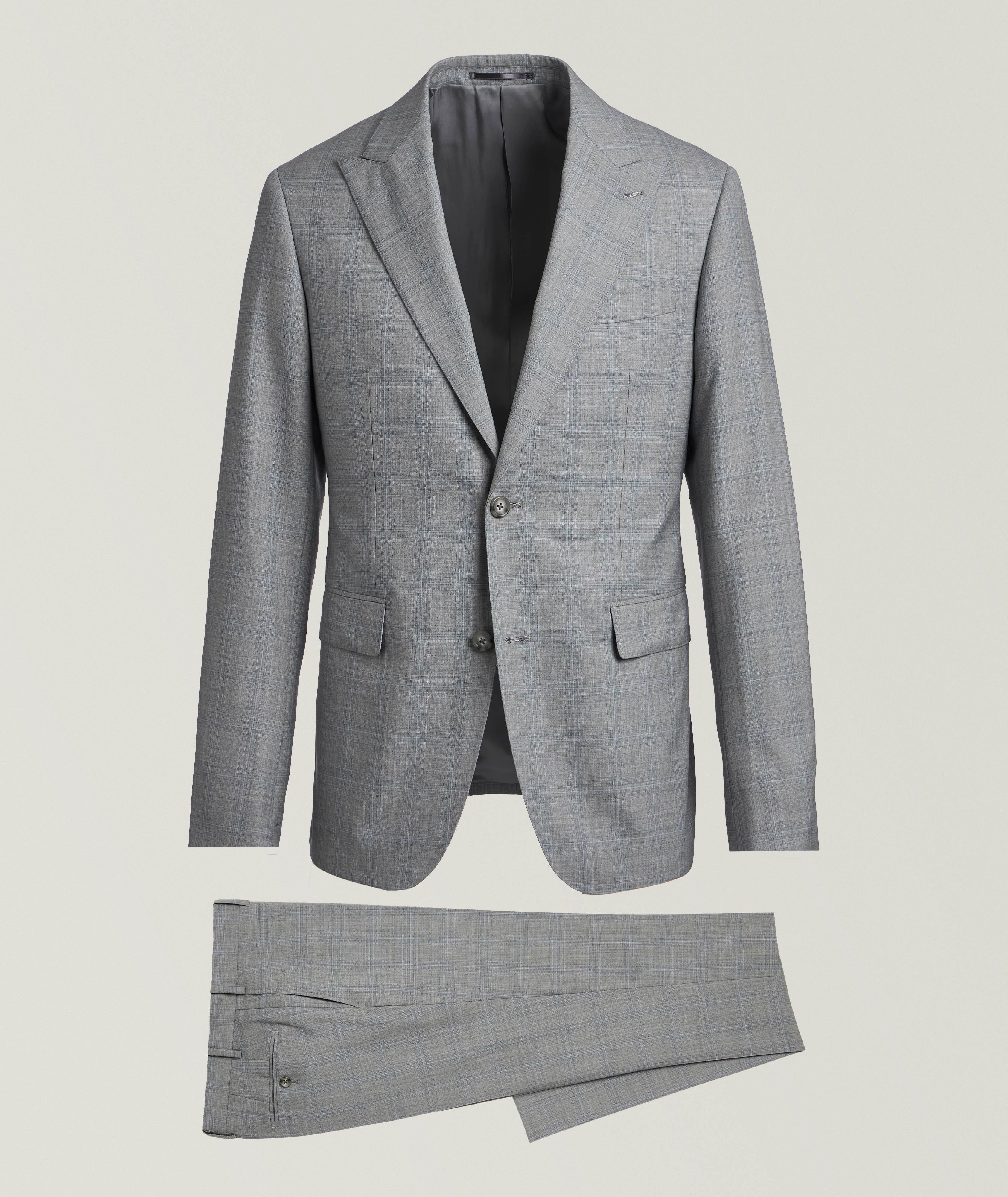 Slim-Fit Overcheck Wool Suit