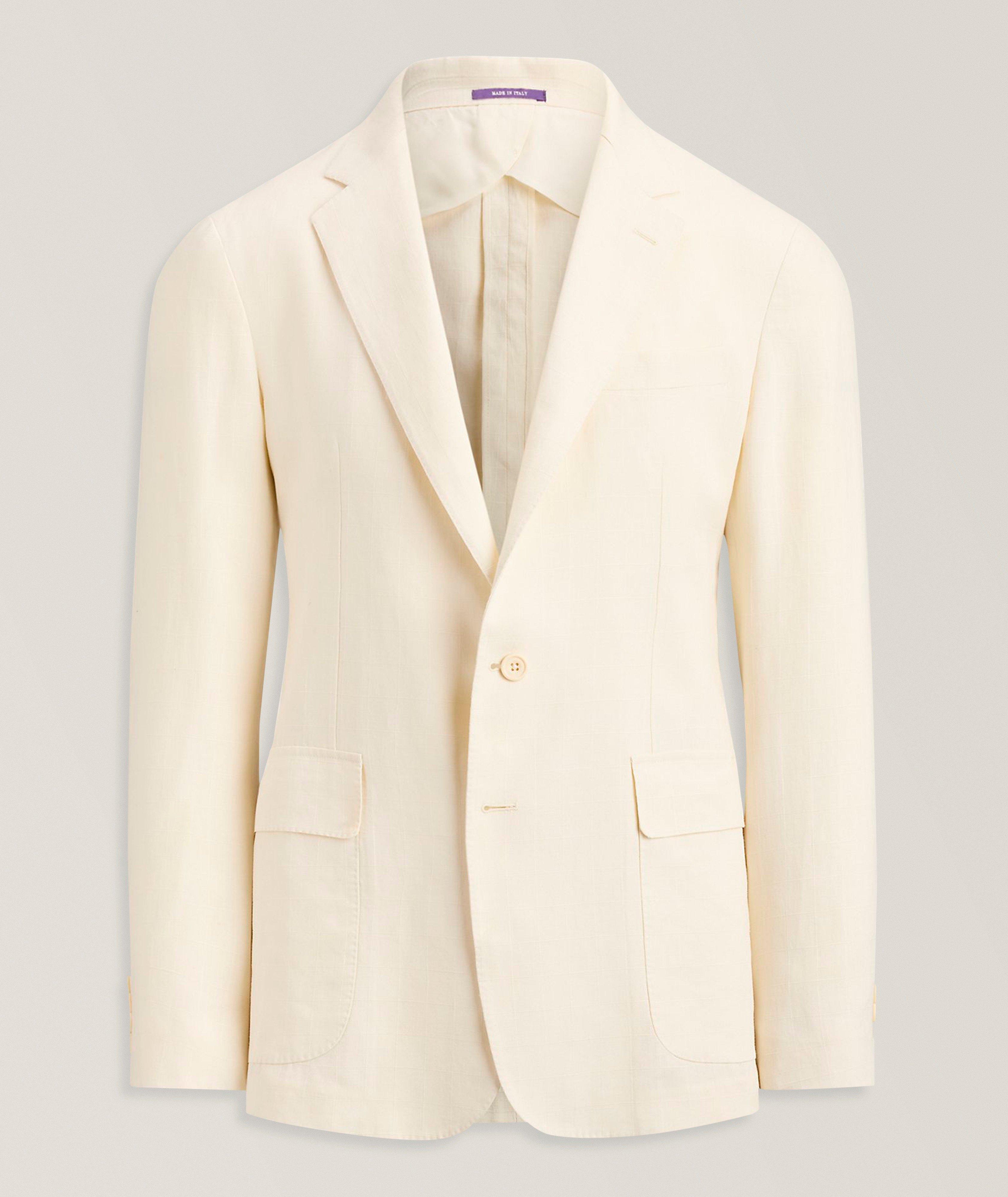 Hadley Windowpane Linen Suit Jacket