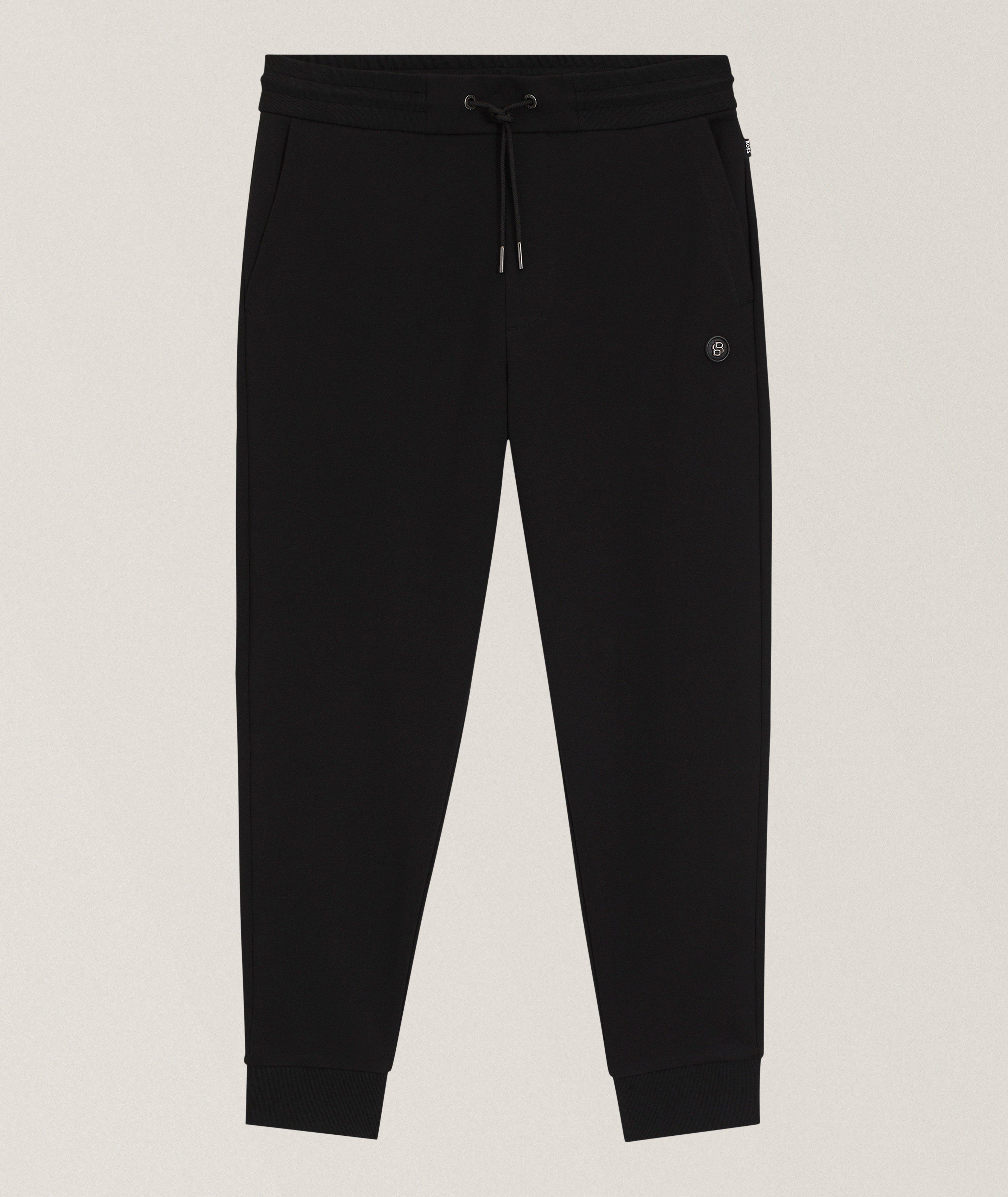 BOSS Pantalon De Survêtement Coton-Mélange Monogramme 'b' Double En Noir | Taille Homme Petit