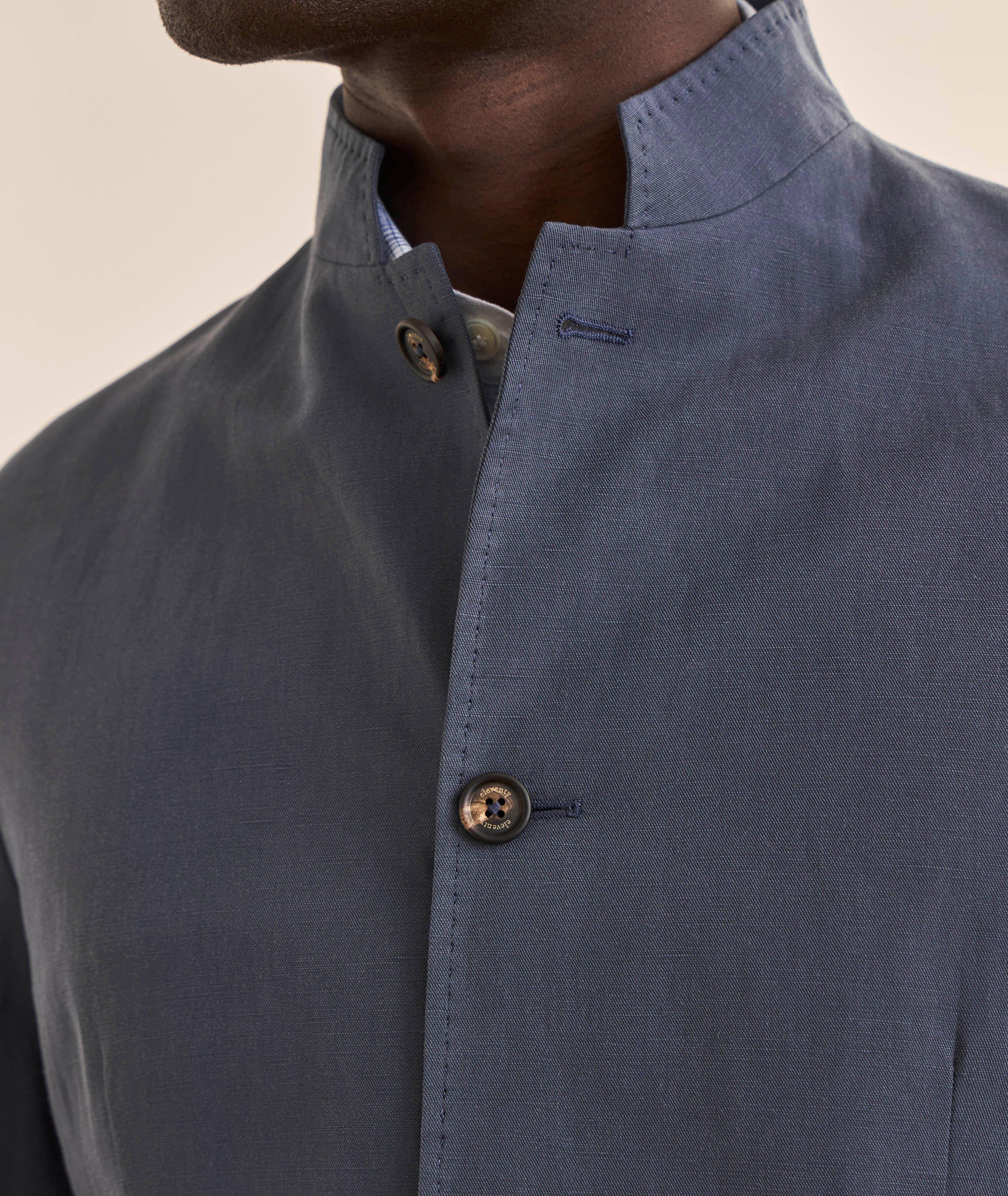 Mandarin Collar Lyocell-Linen Sport Jacket image 2