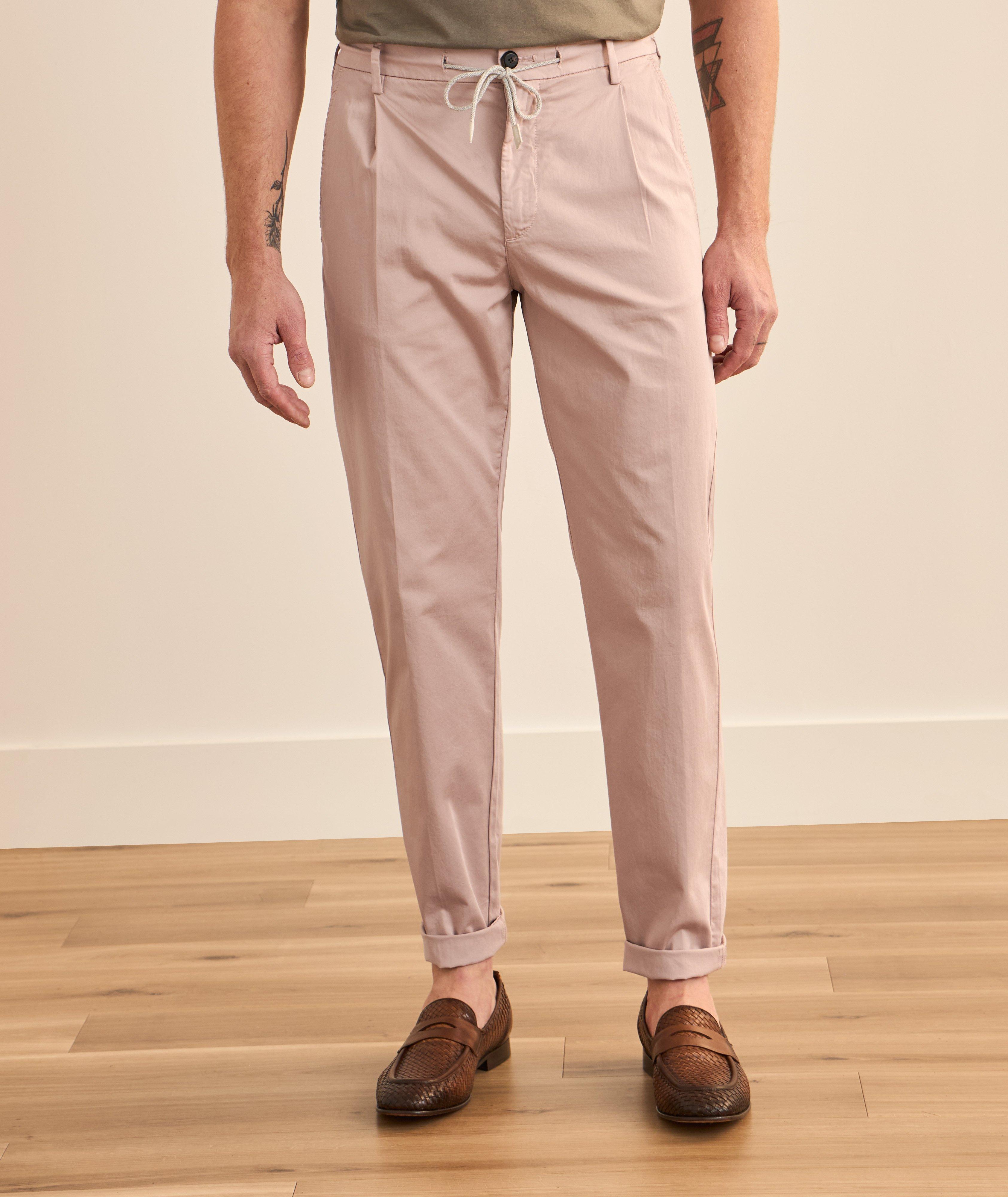 Joggers plissés coton extensible image 2