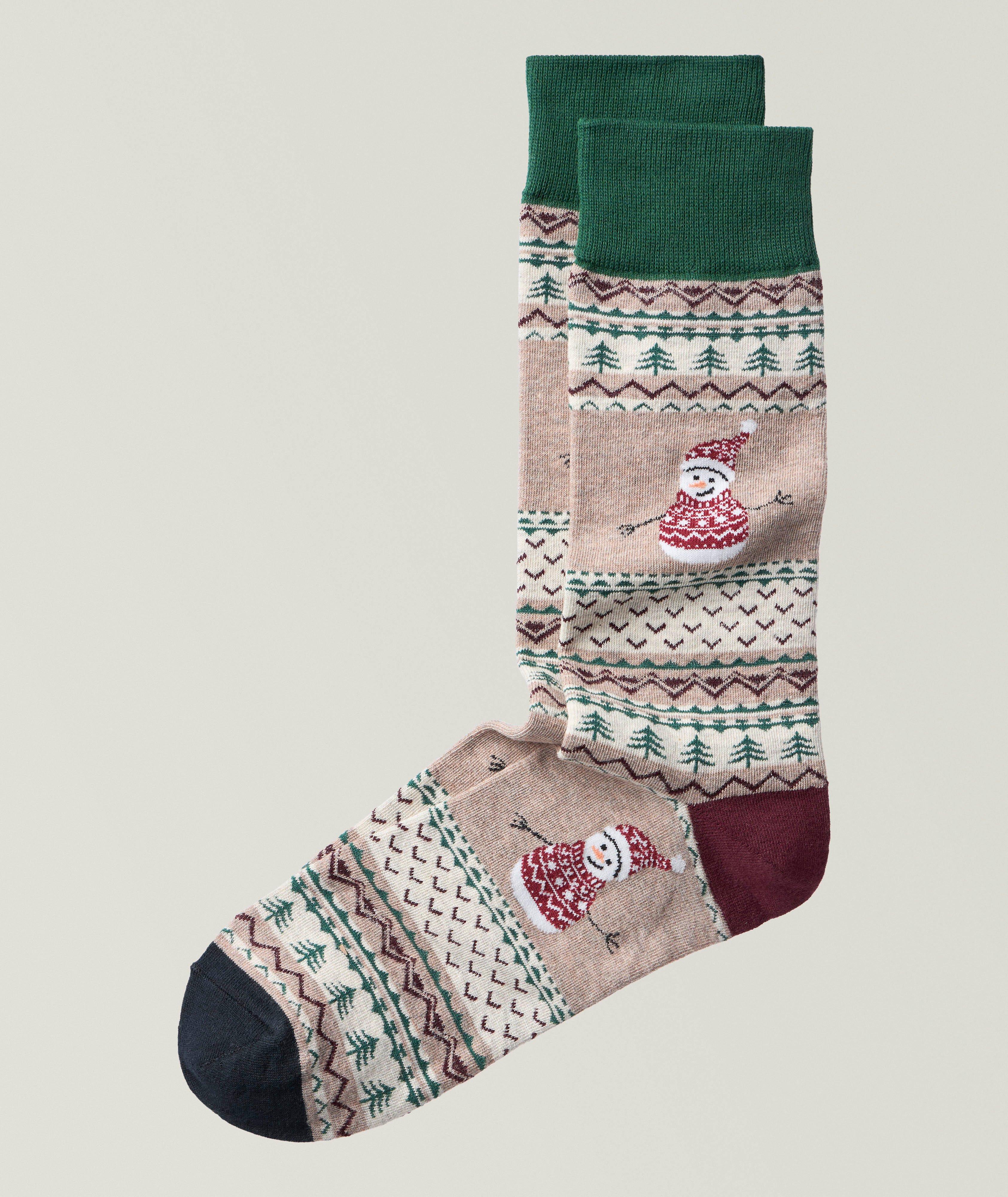 Snowmen Stretch-Cotton Socks  image 0