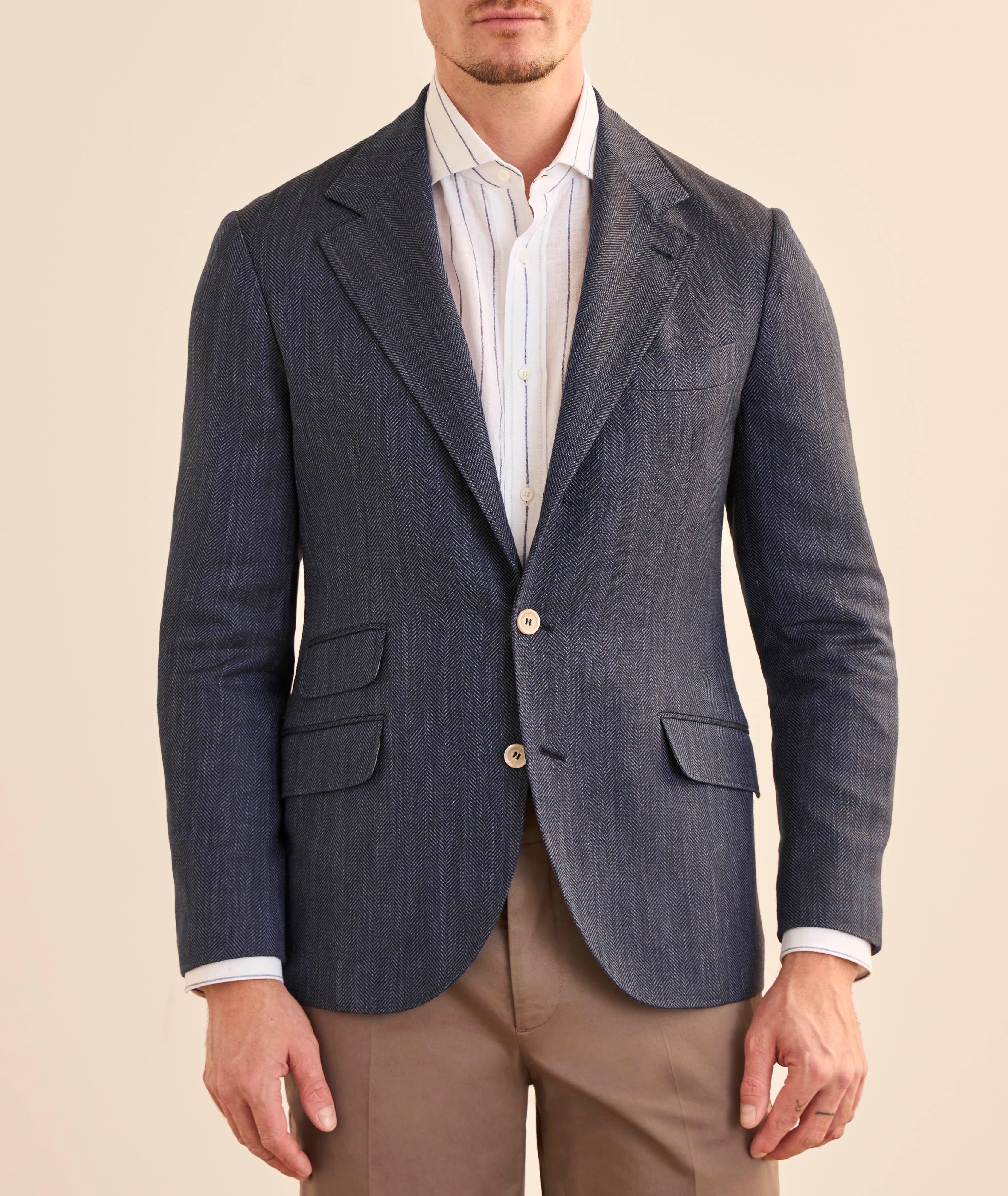 Herringbone Wool-Blend Sport Jacket image 1
