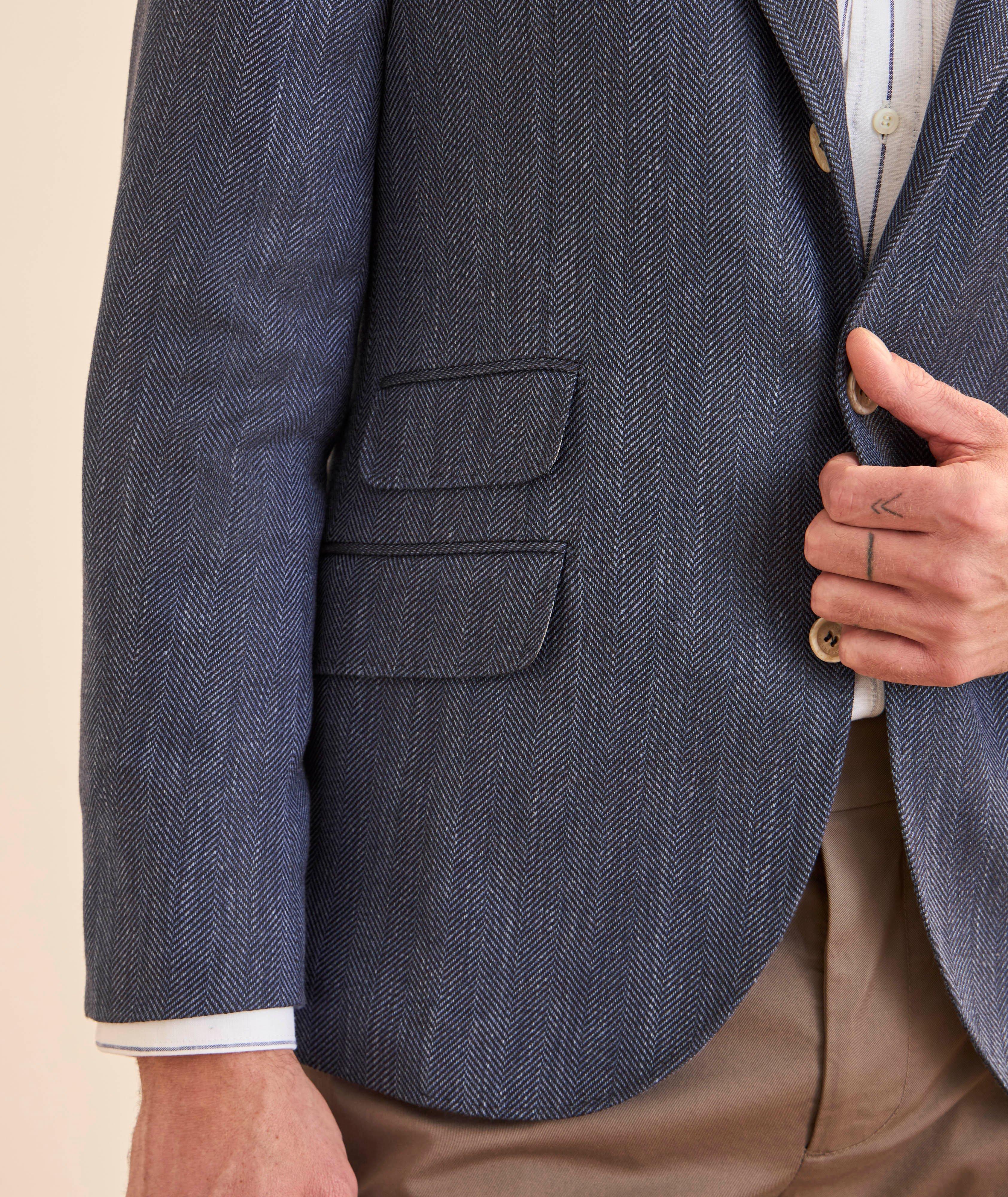 Herringbone Wool-Blend Sport Jacket image 3