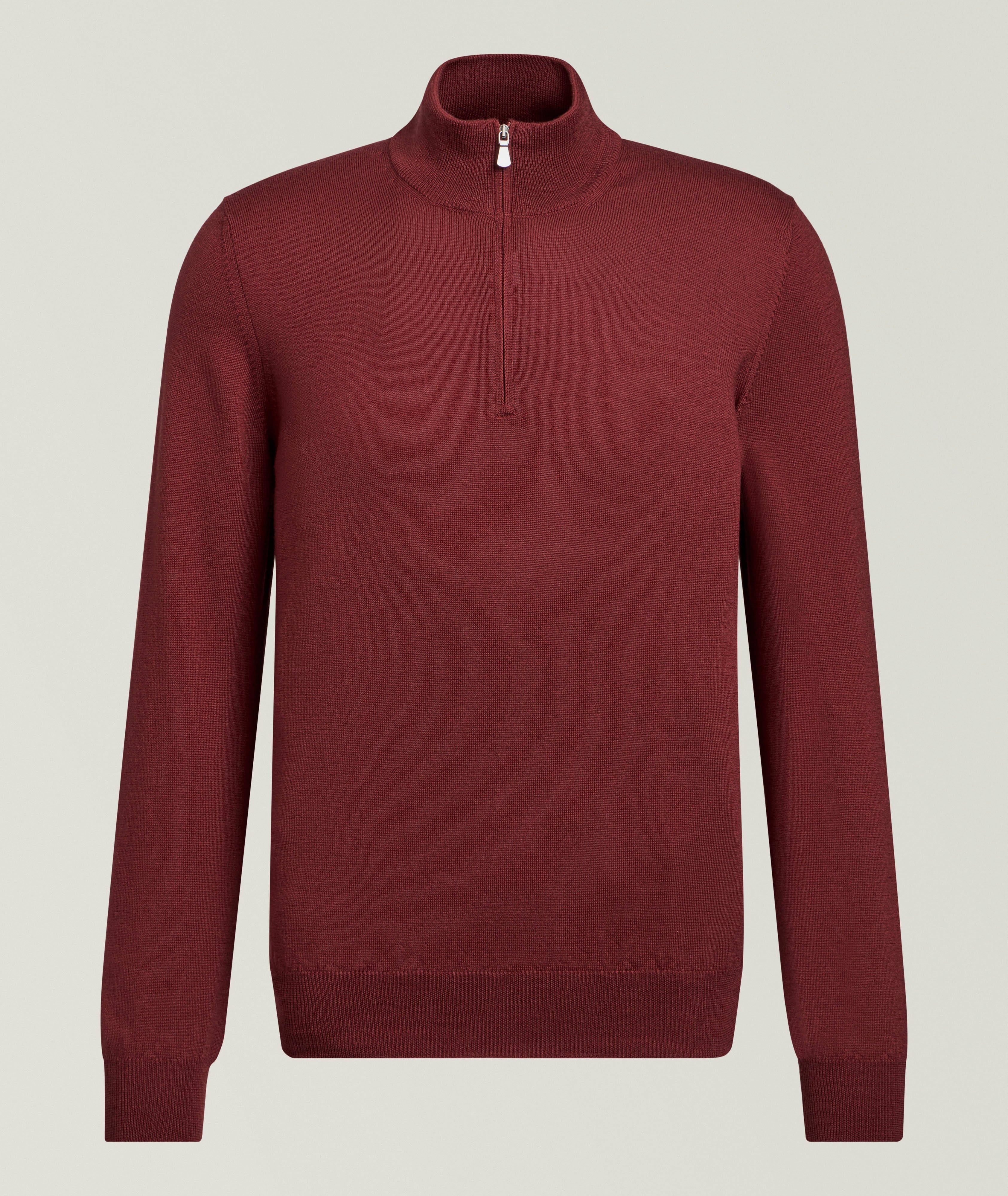 Gran Sasso Pull laine vierge quart de zip