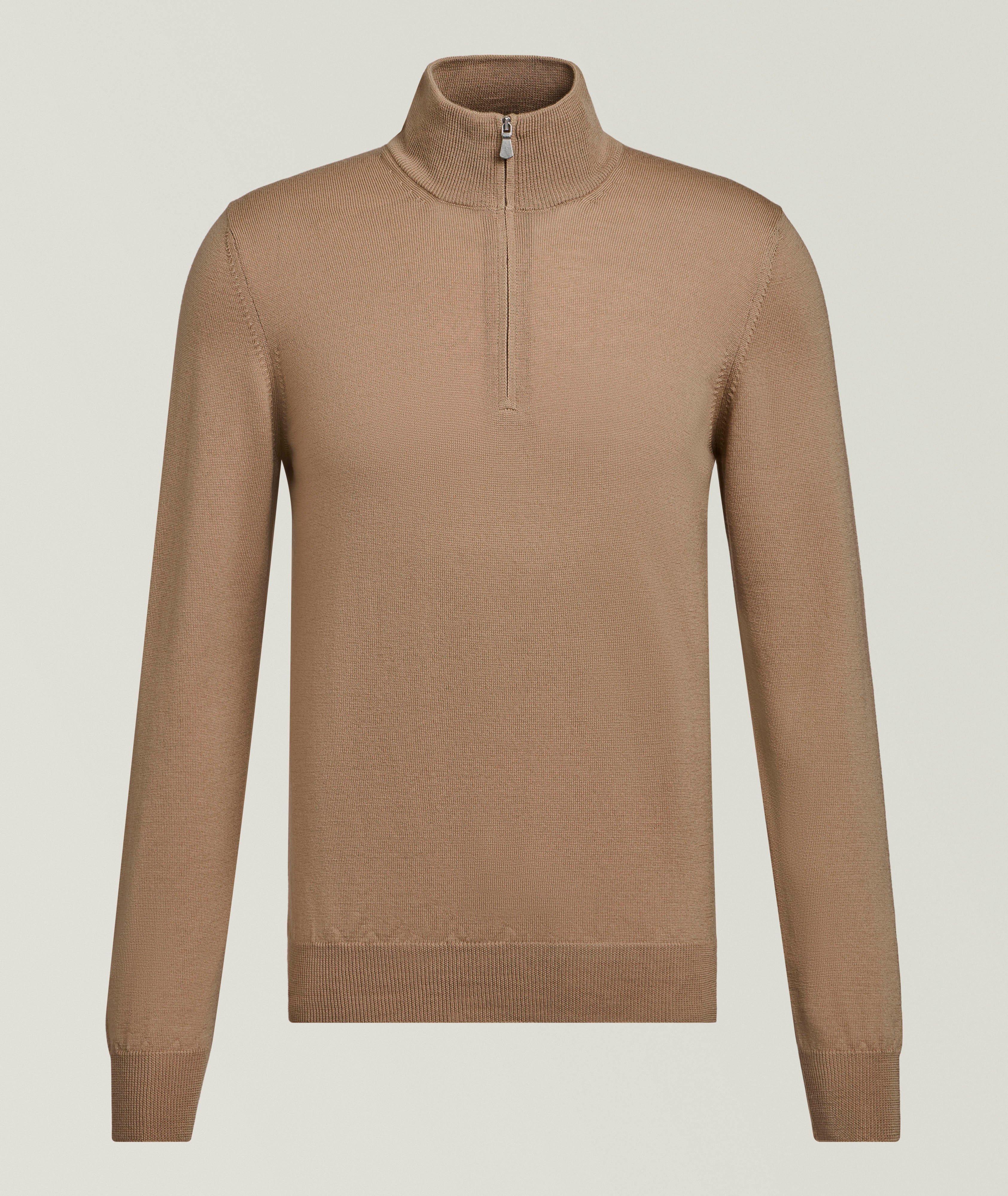 Gran Sasso Pull laine vierge quart de zip