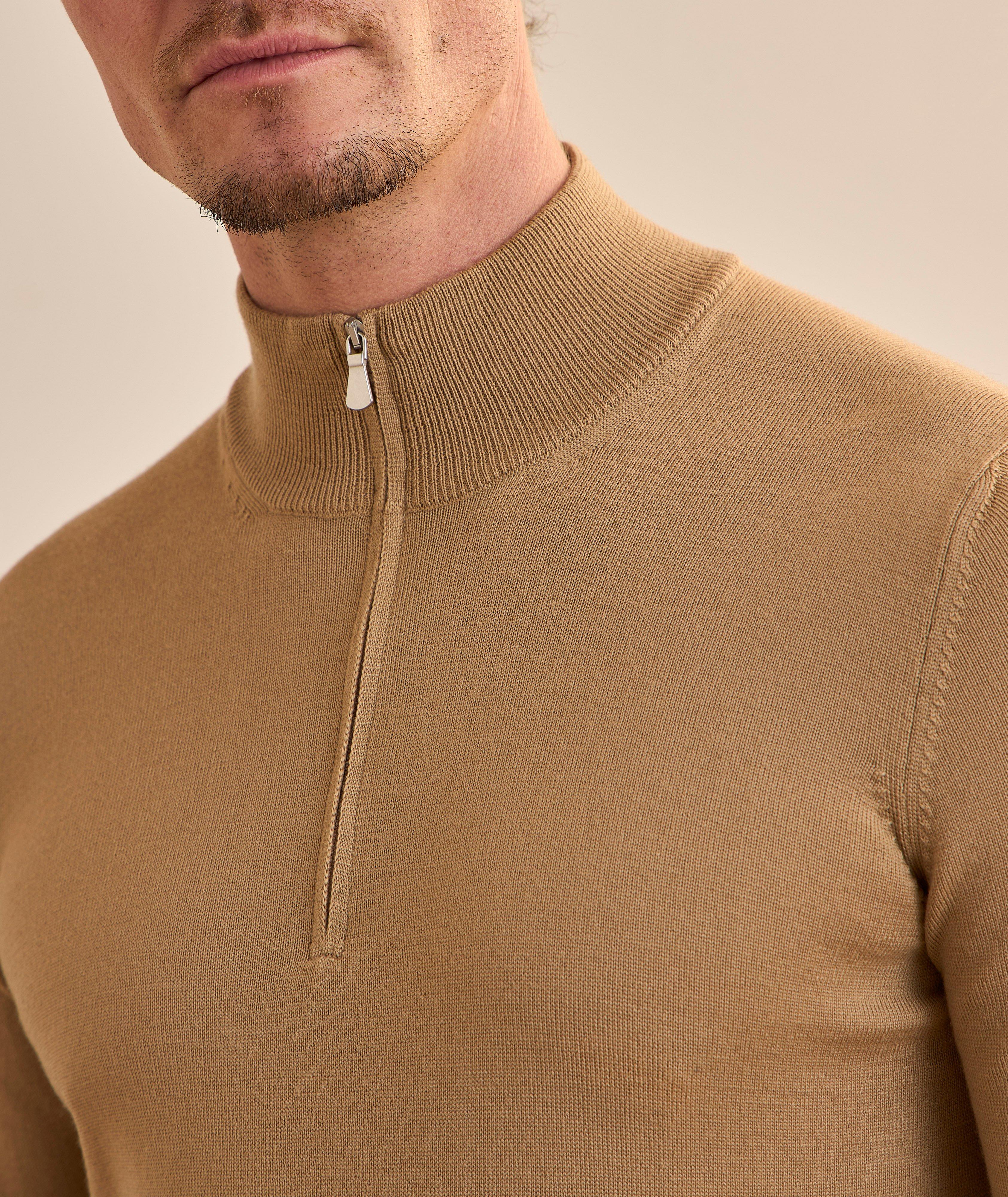 Pull laine vierge quart de zip image 3