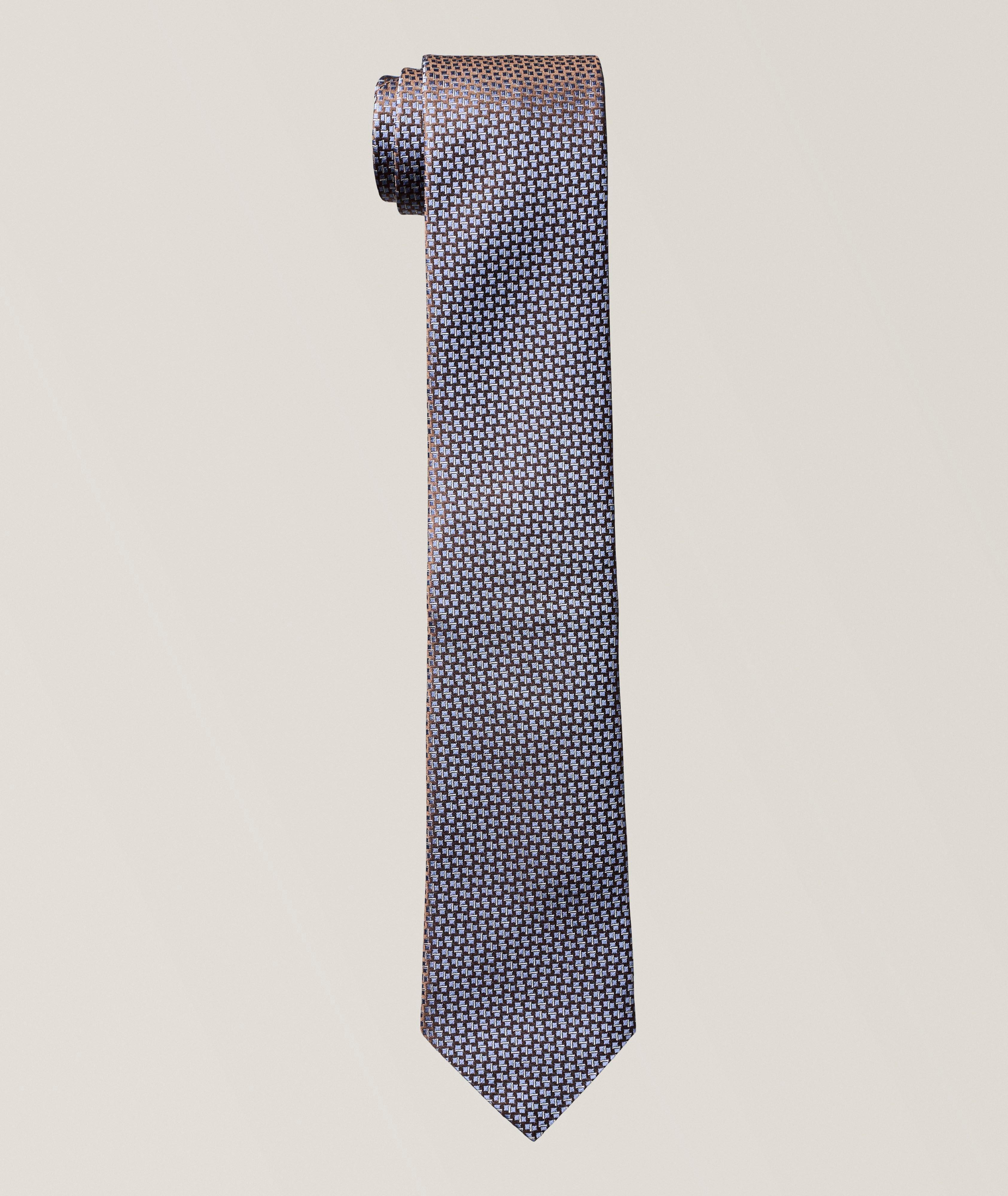 Micro-Pattern Silk Tie