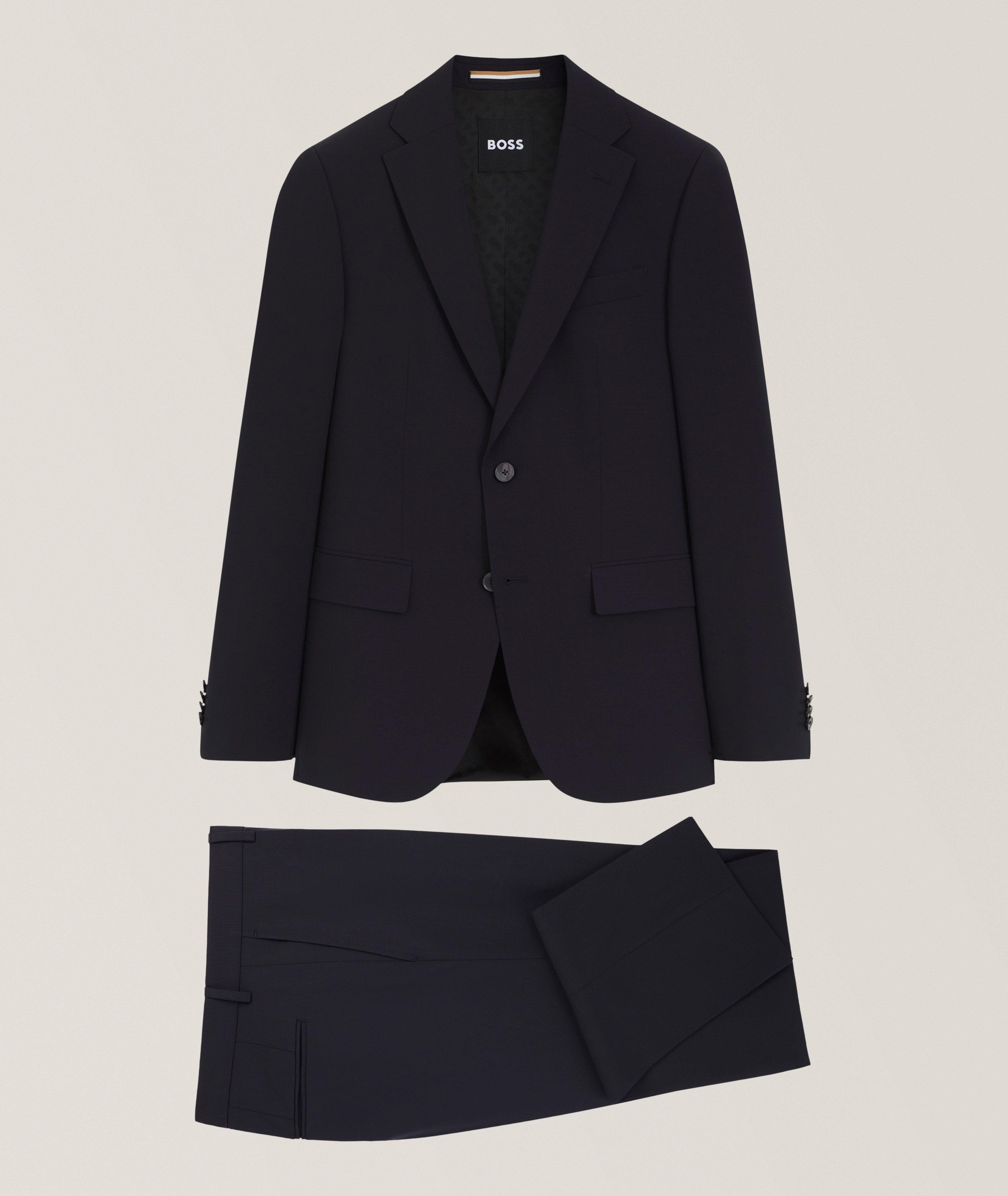 Slim-Fit Mélange Stretch-Wool Suit