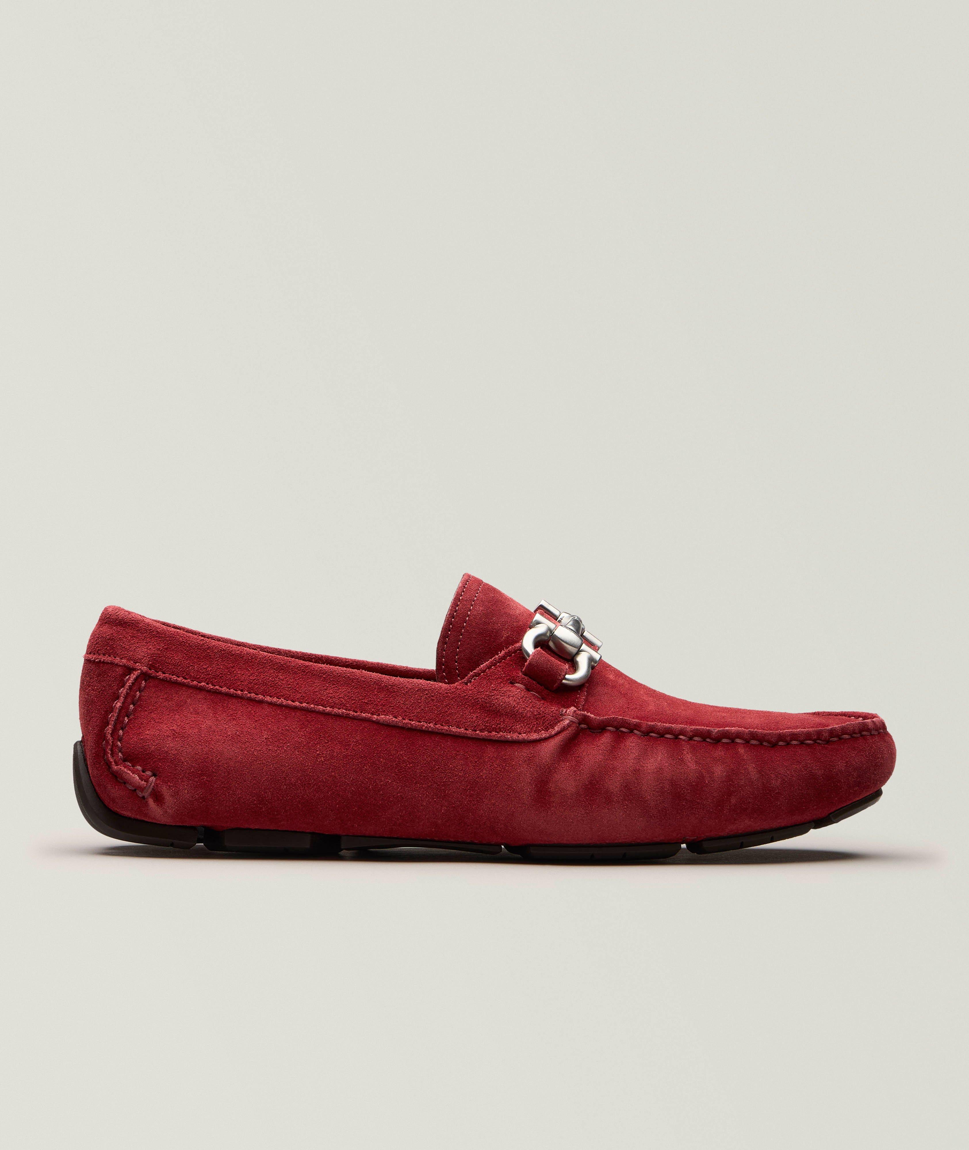 Ferragamo Parigi Double Gancio Suede Drivers