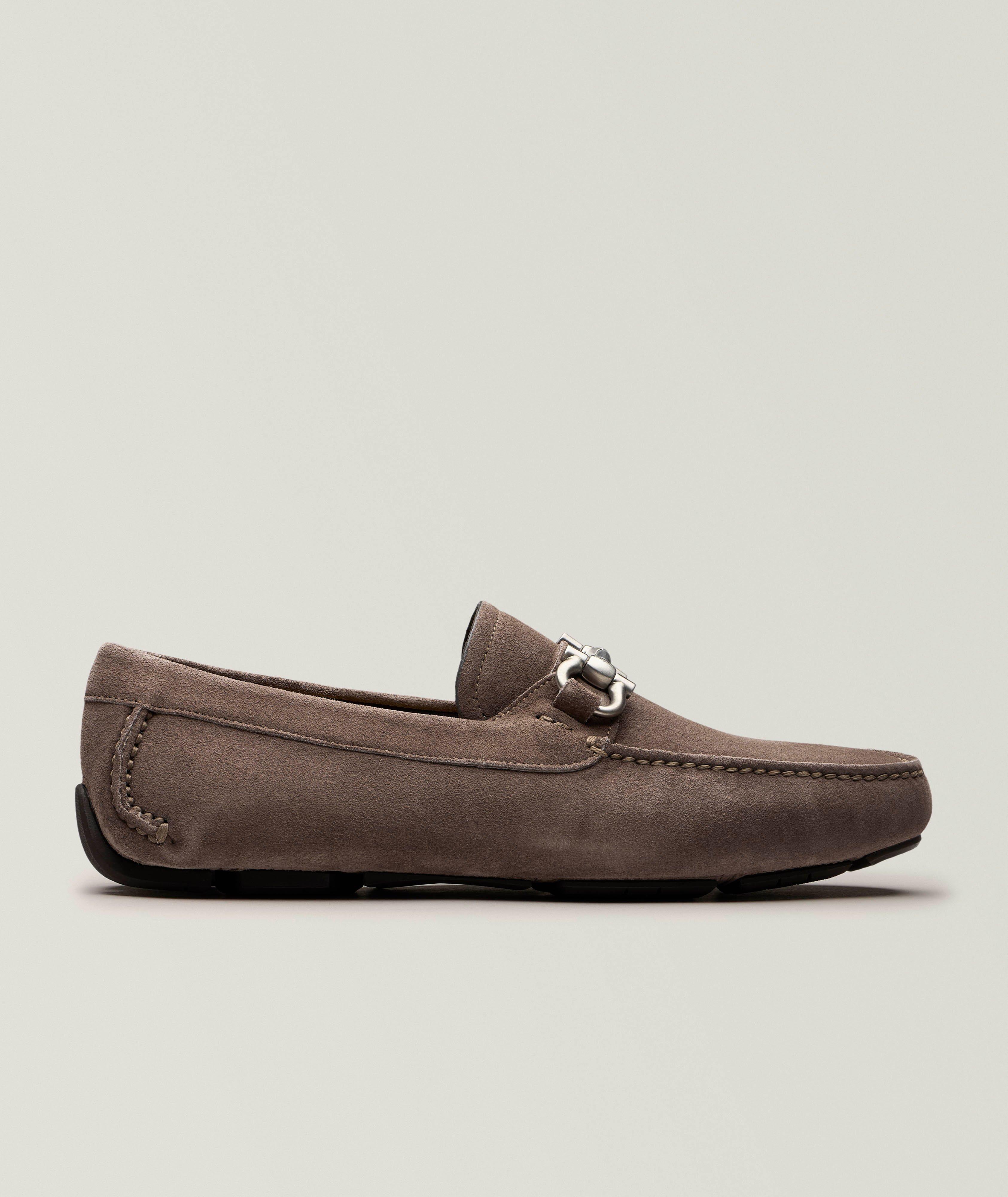 Ferragamo Parigi Double Gancio Suede Drivers