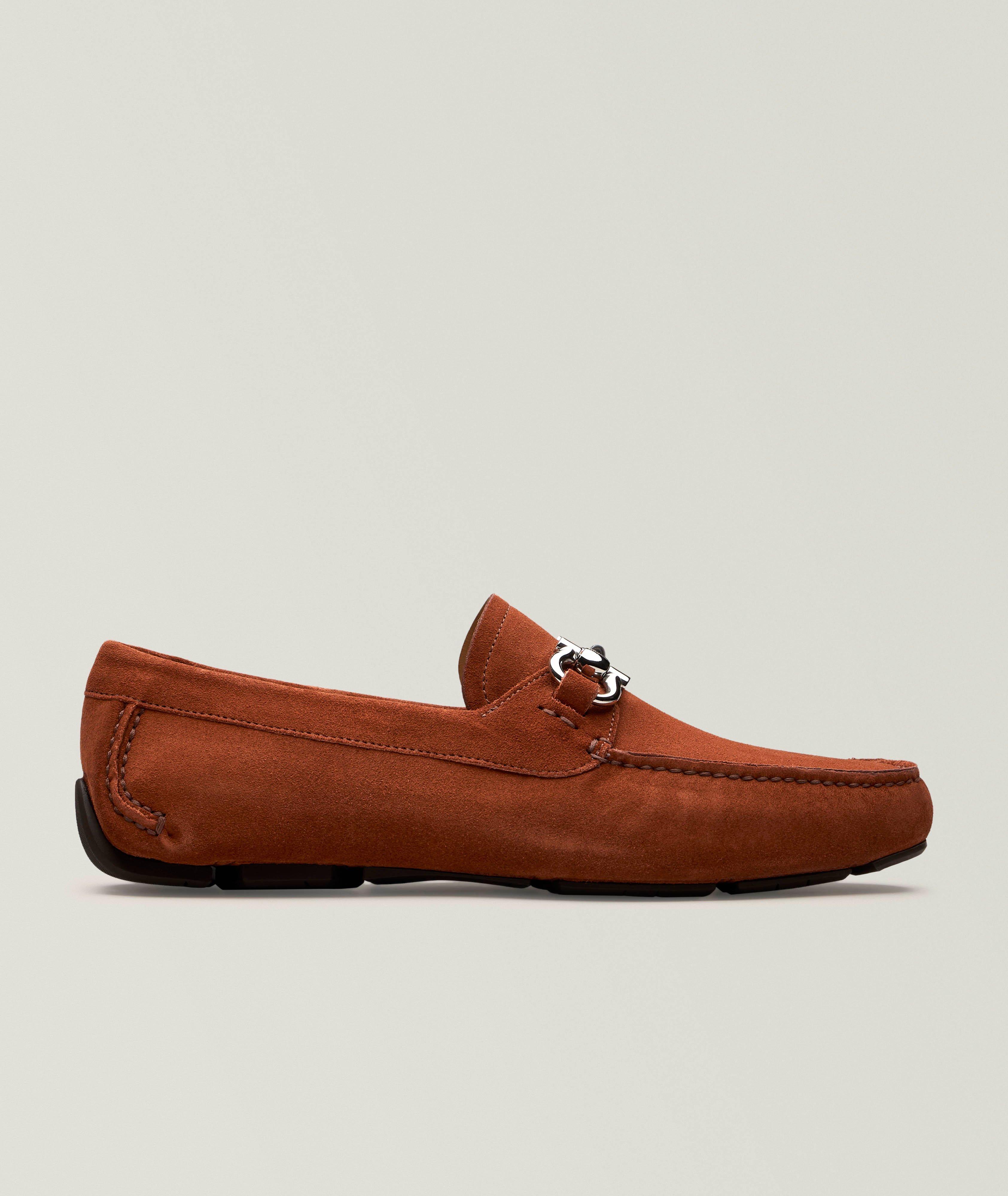 Ferragamo Parigi Double Gancio Suede Drivers