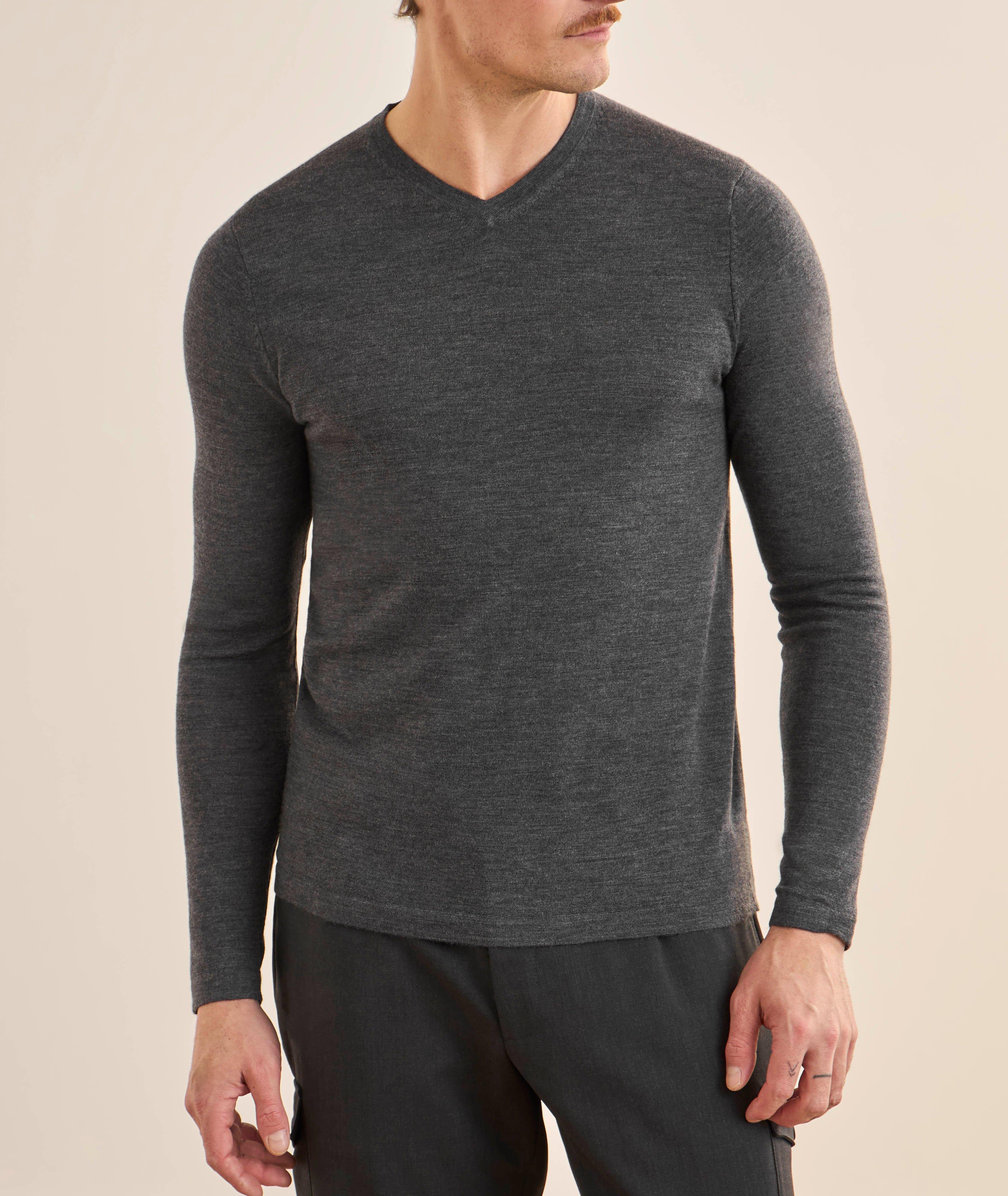 Extrafine Merino Wool V-Neck Sweater image 1