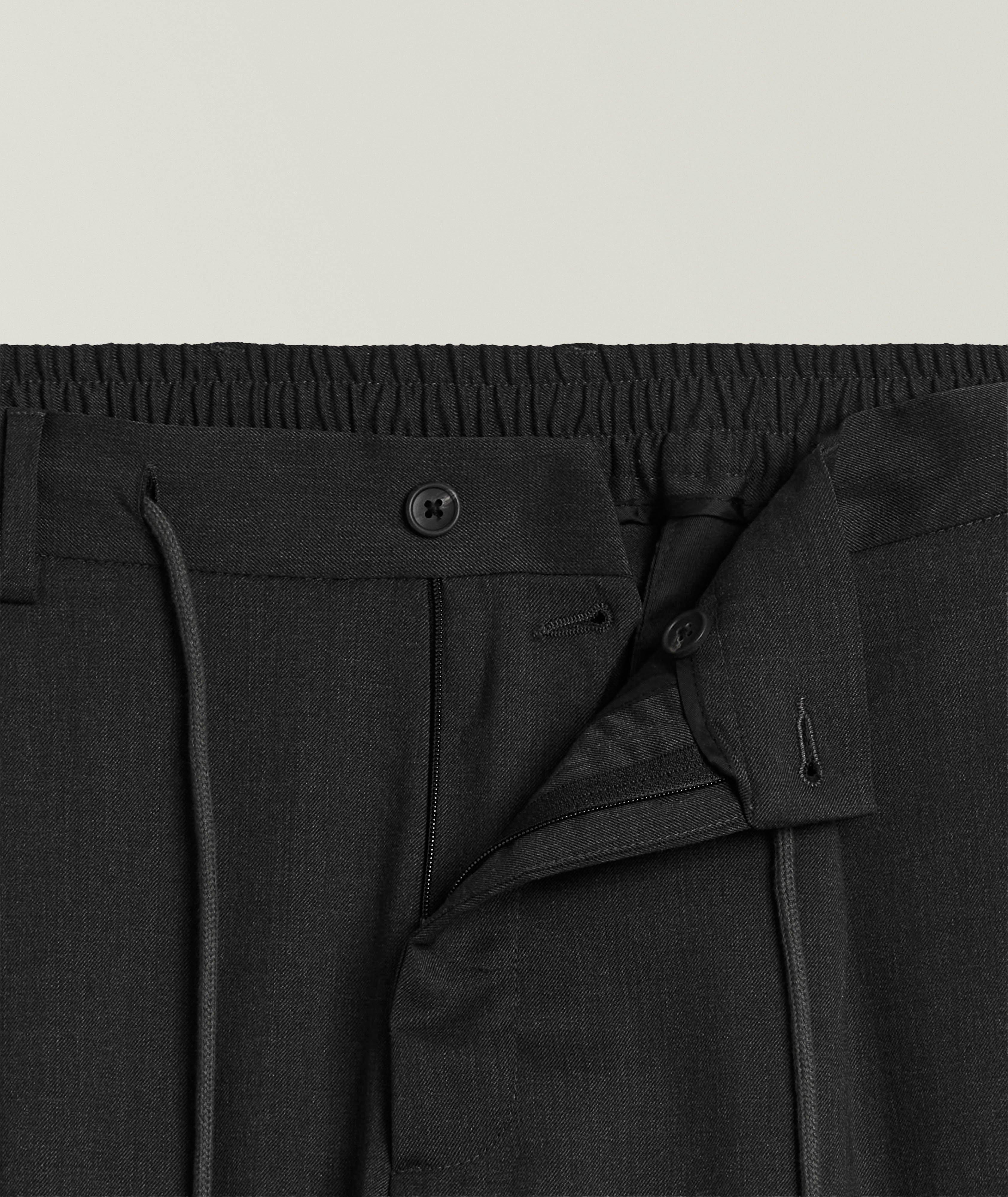 Slim Wool-Blend Drawstring Cargo Pants image 4