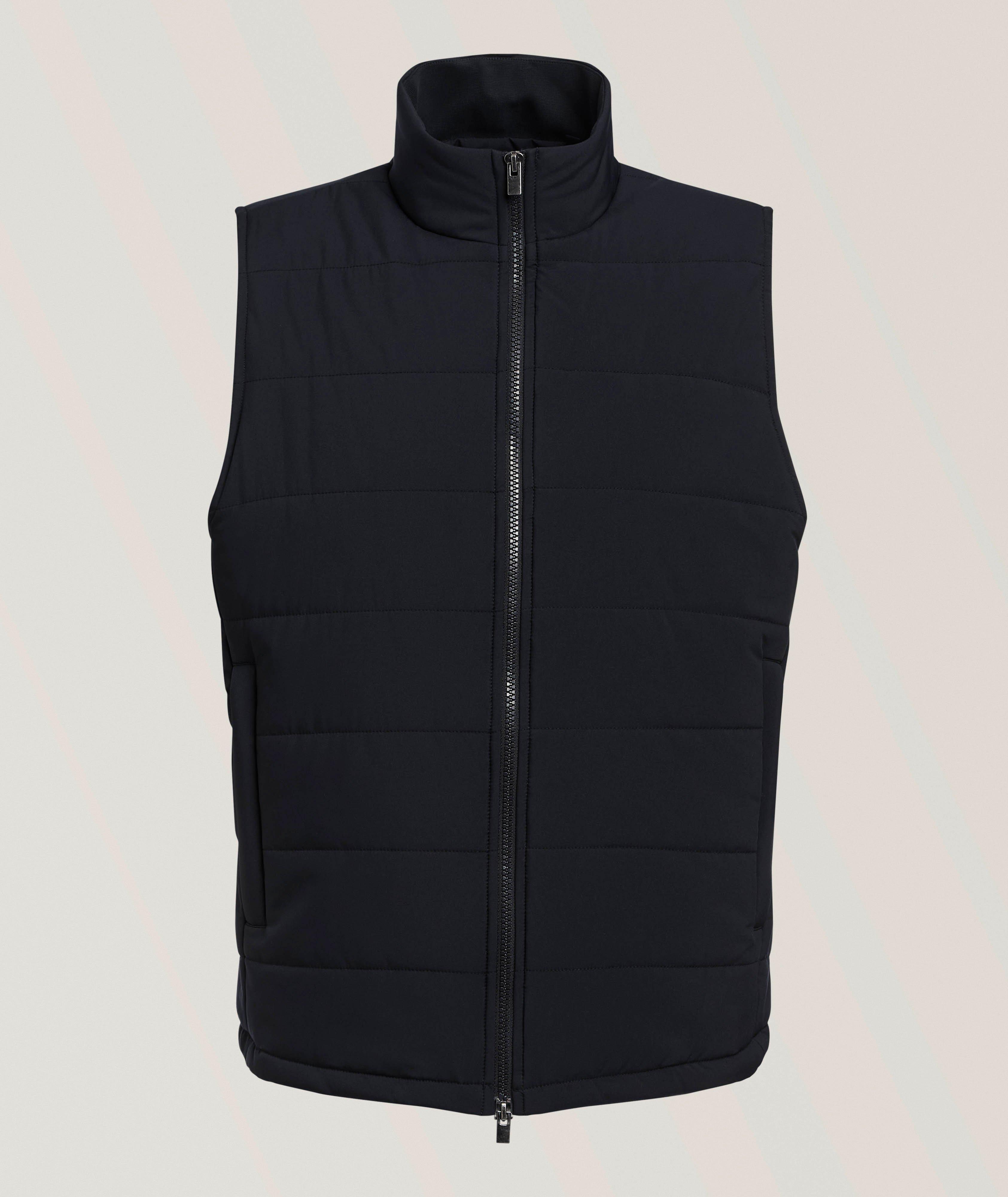 Patrick Assaraf Quilted Stretch-Zip Vest