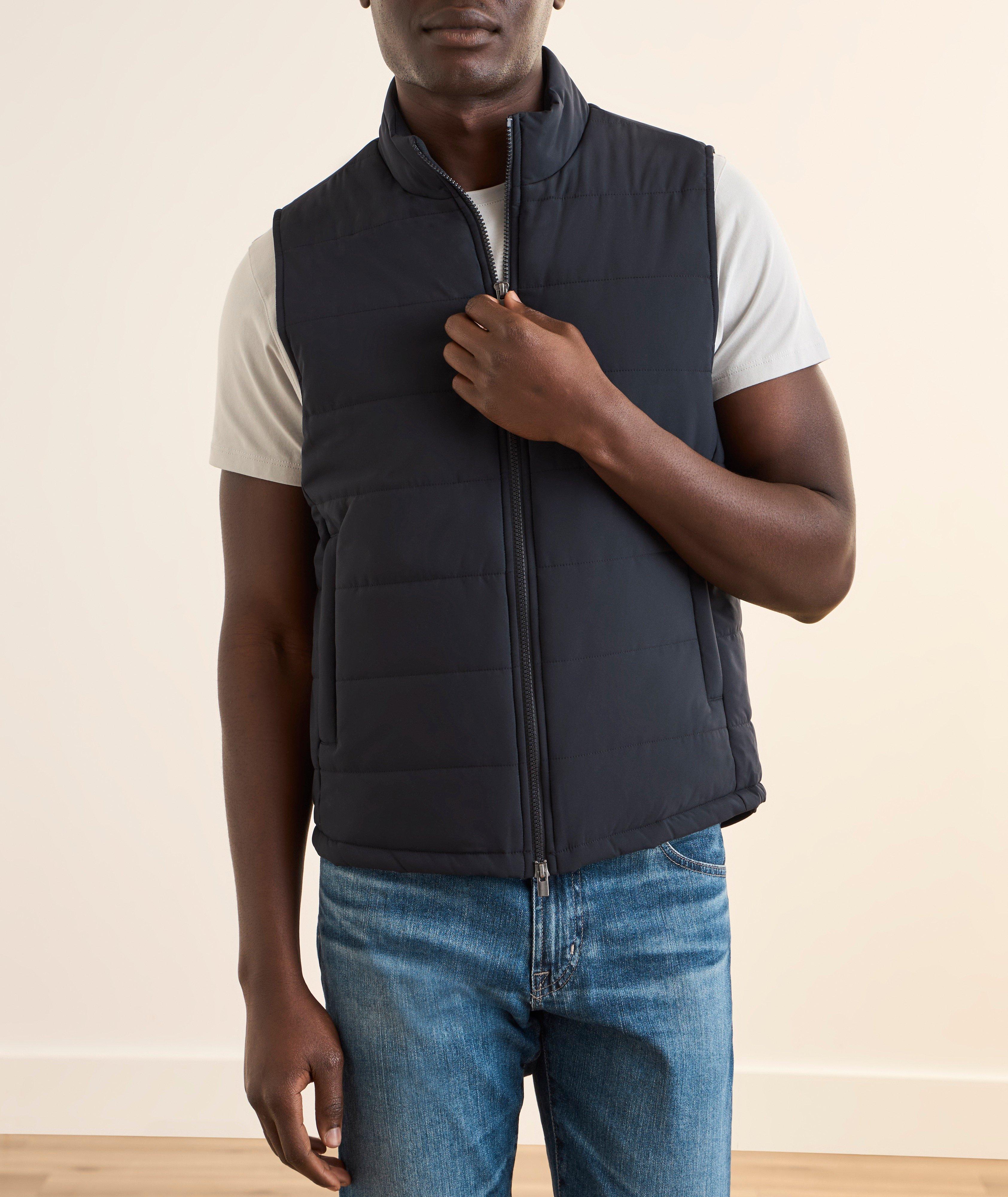 Quilted Stretch-Zip Vest image 1