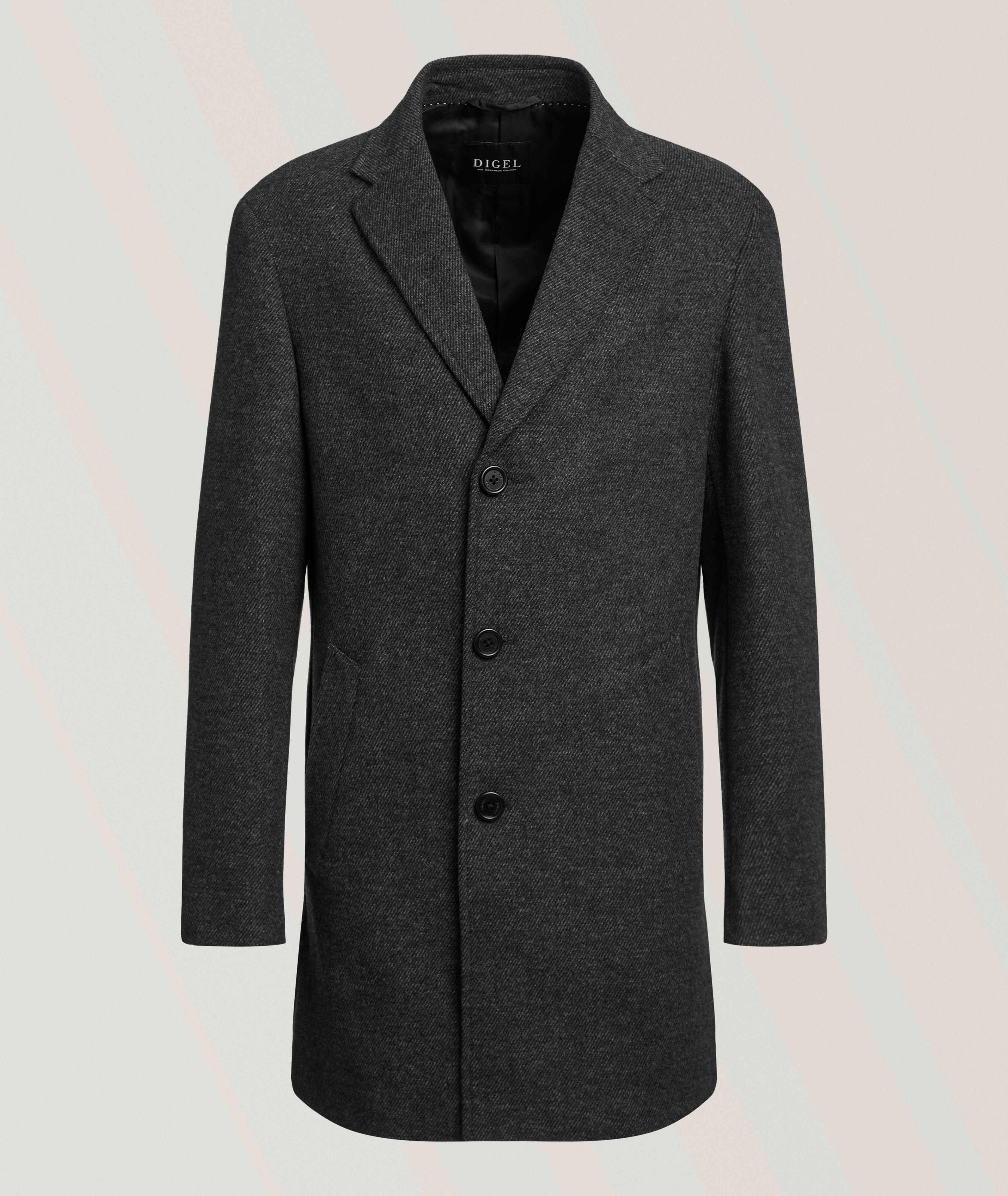 DIGEL Kanville Diagonal Twill Wool-Blend Coat
