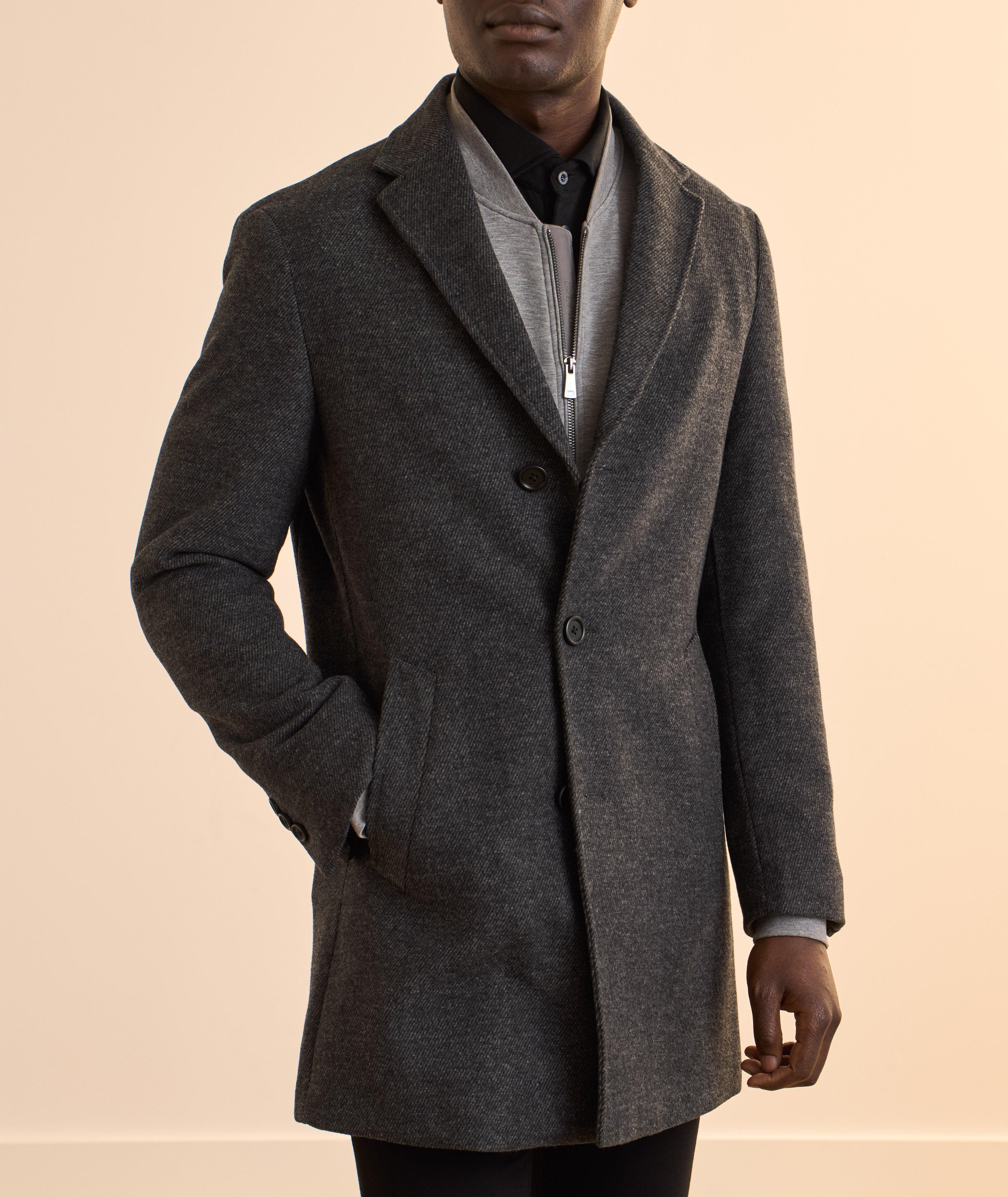 Kanville Diagonal Twill Wool-Blend Coat image 1