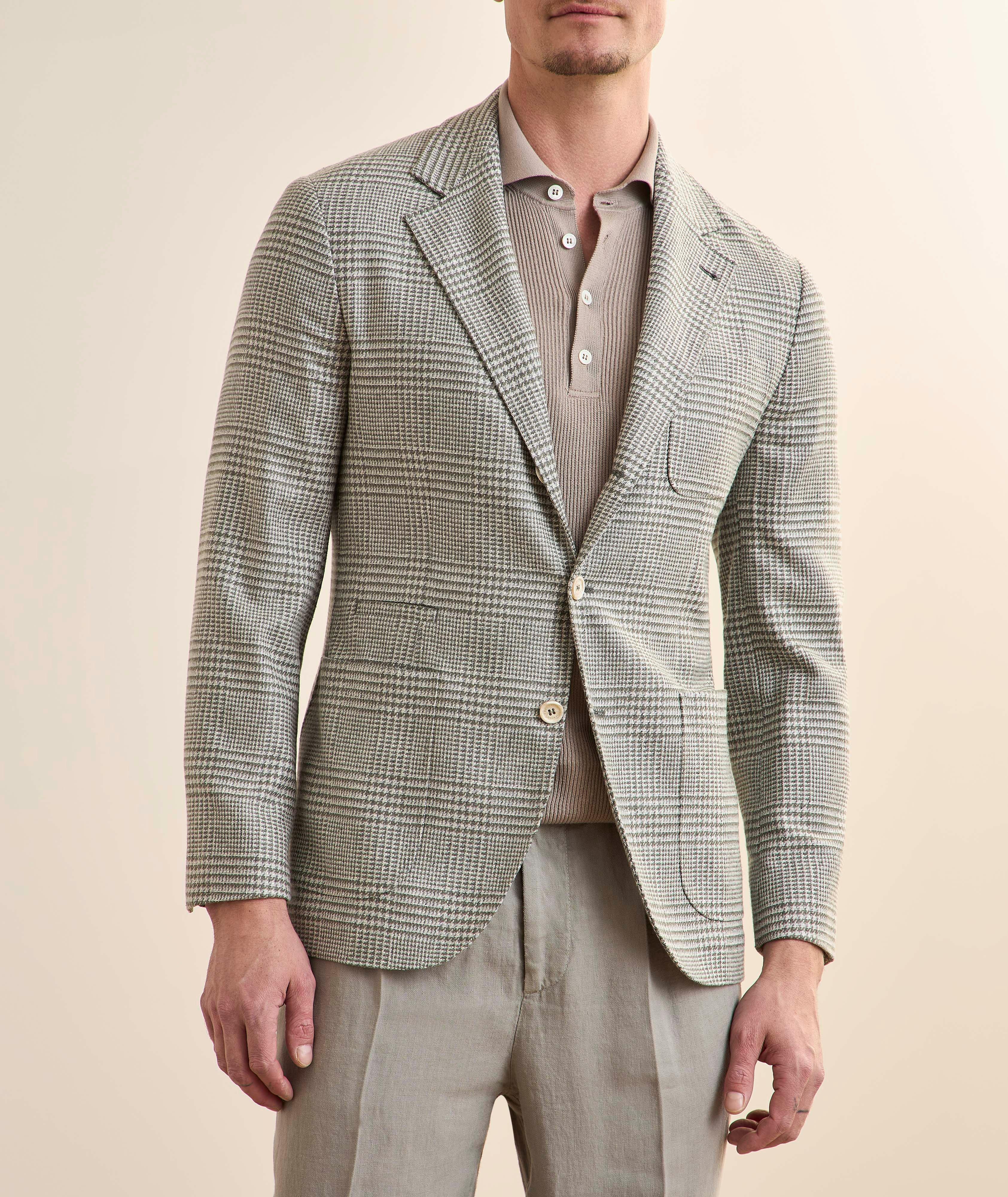 Check Silk-Cashmere Sport Jacket image 1