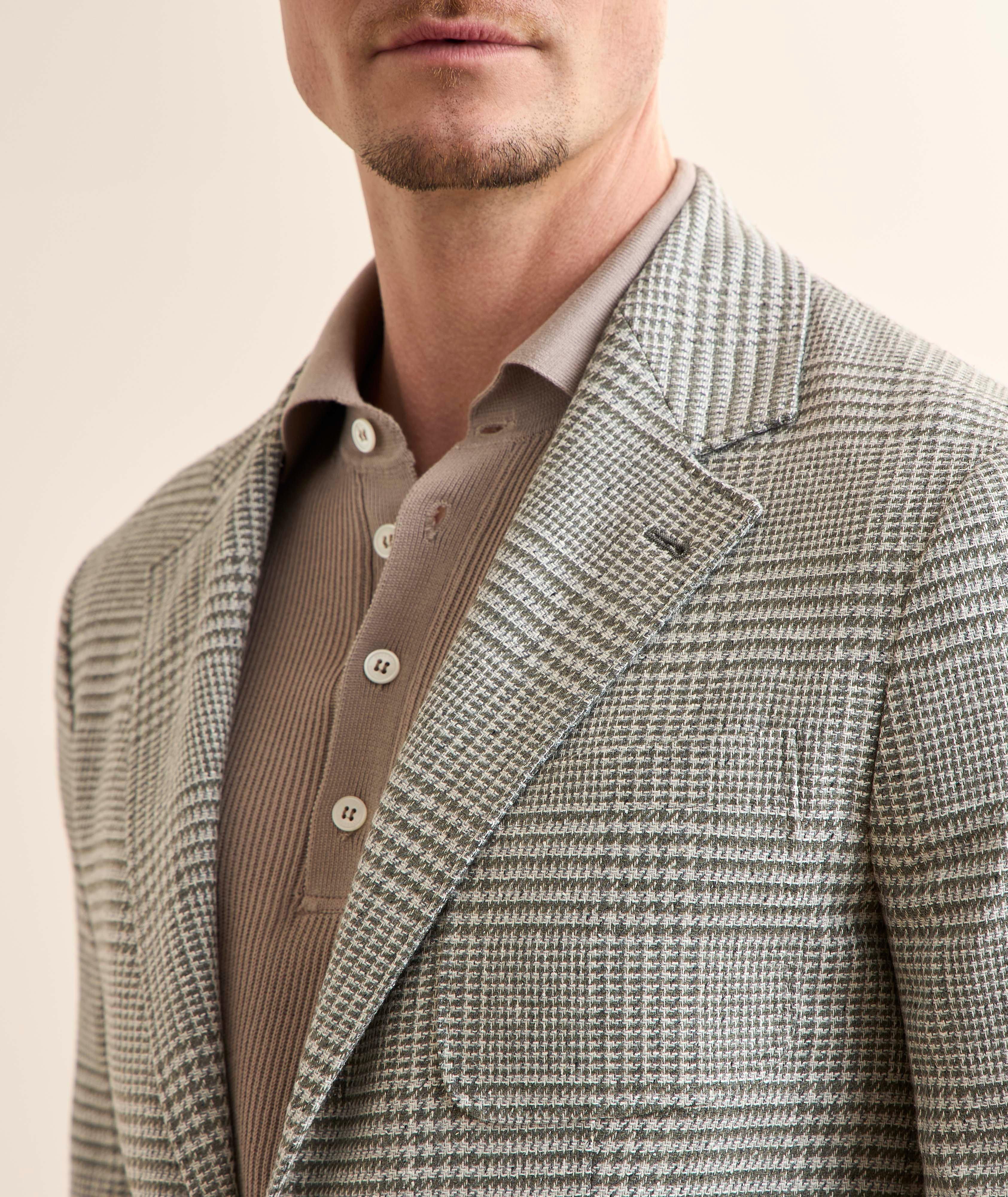 Check Silk-Cashmere Sport Jacket image 3