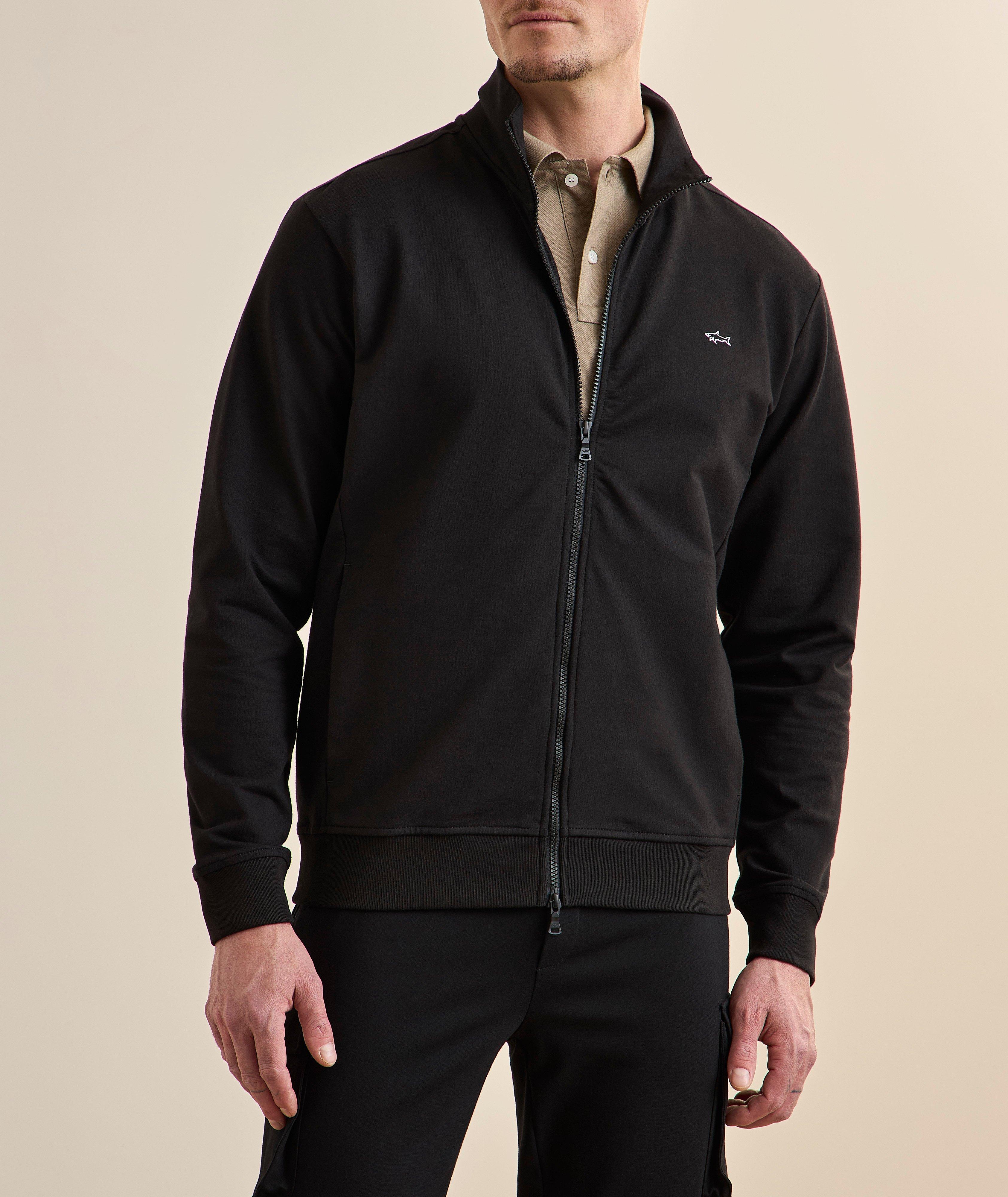 Stretch-Cotton Zipped Sweater image 1