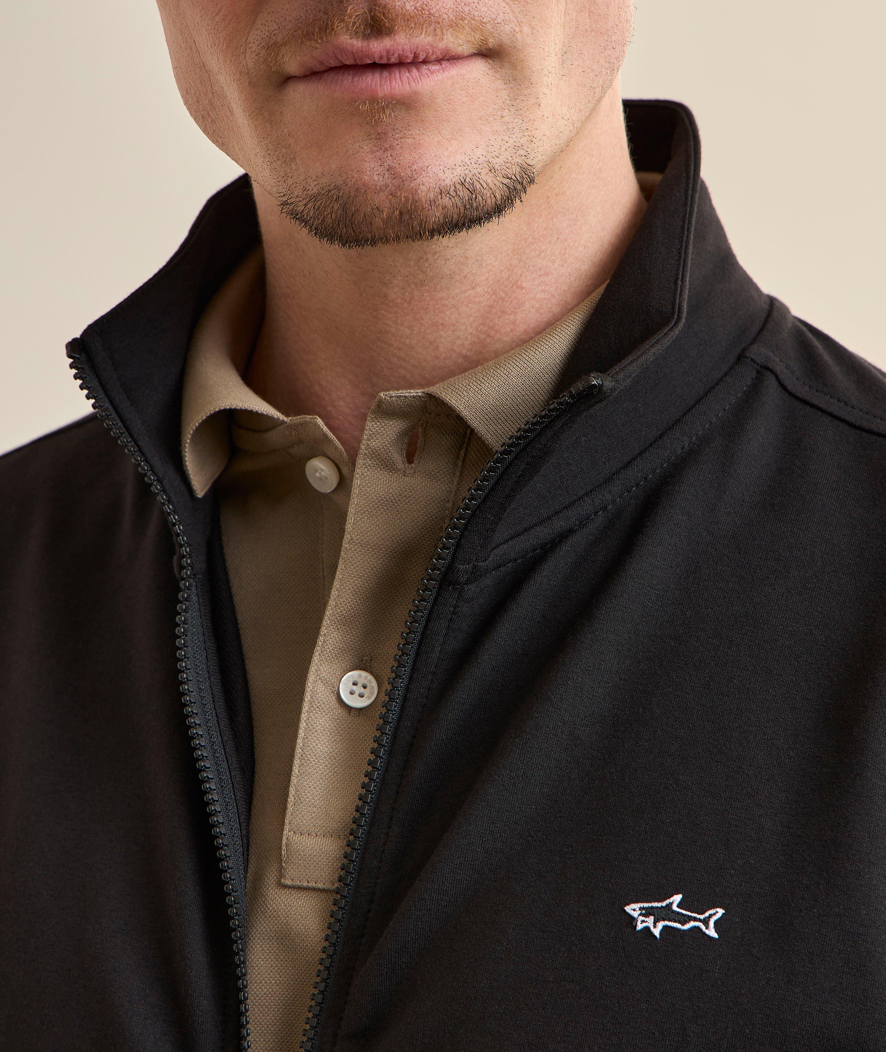 Stretch-Cotton Zipped Sweater image 3