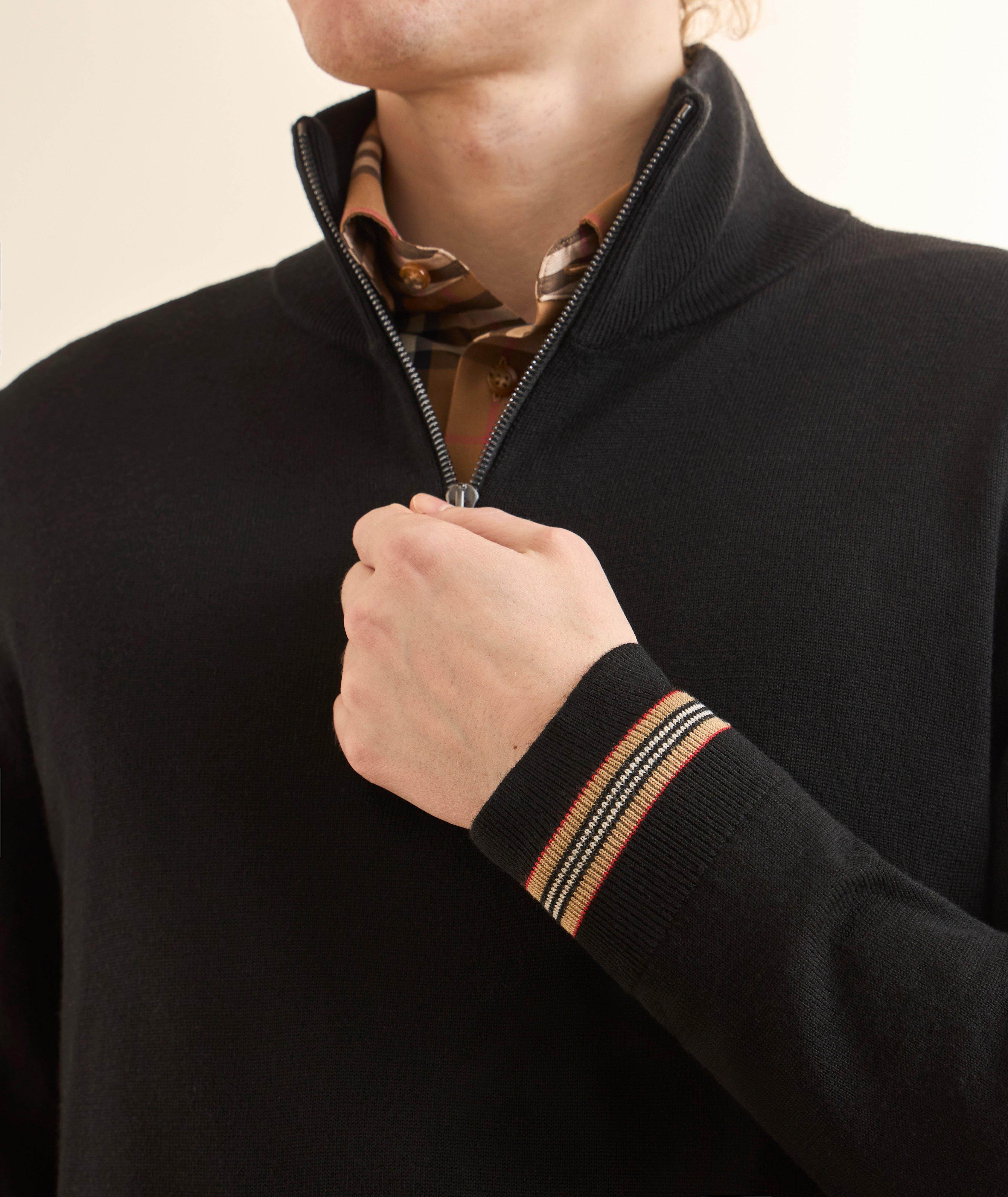 Wool Quarter-Zipped Sweater image 3