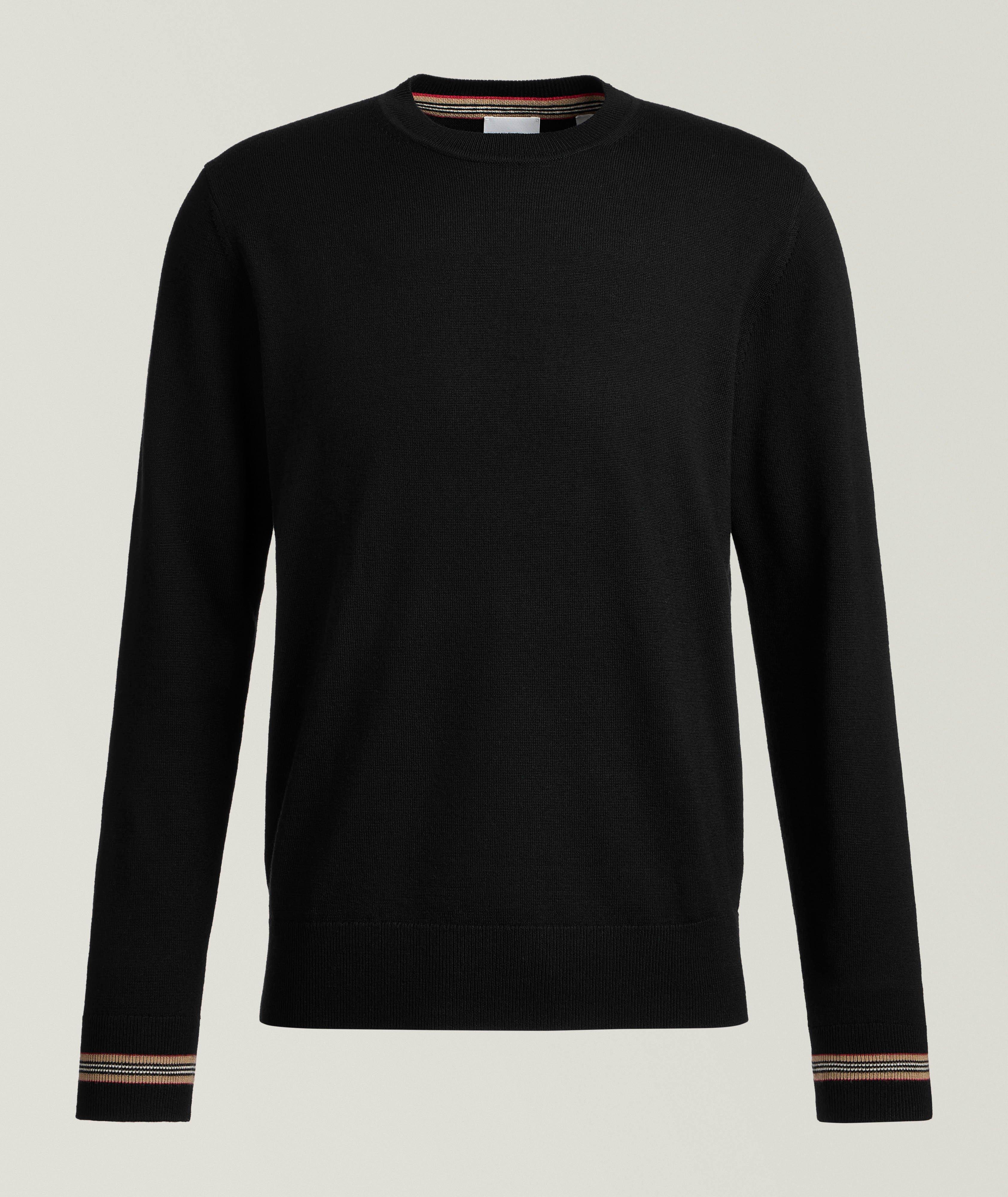 Striped Cuffs Wool Sweater image 0