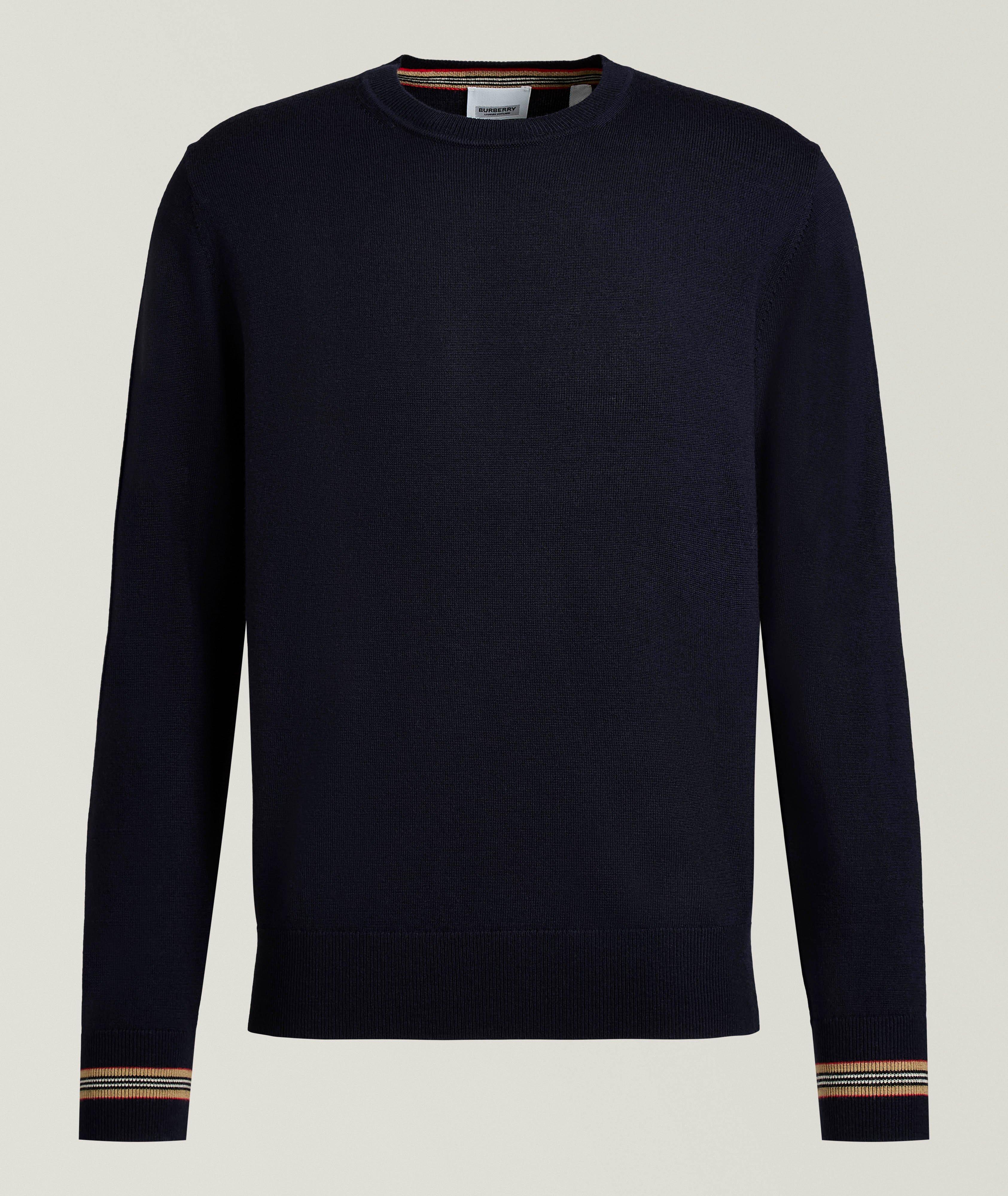 Striped Cuffs Wool Sweater image 0