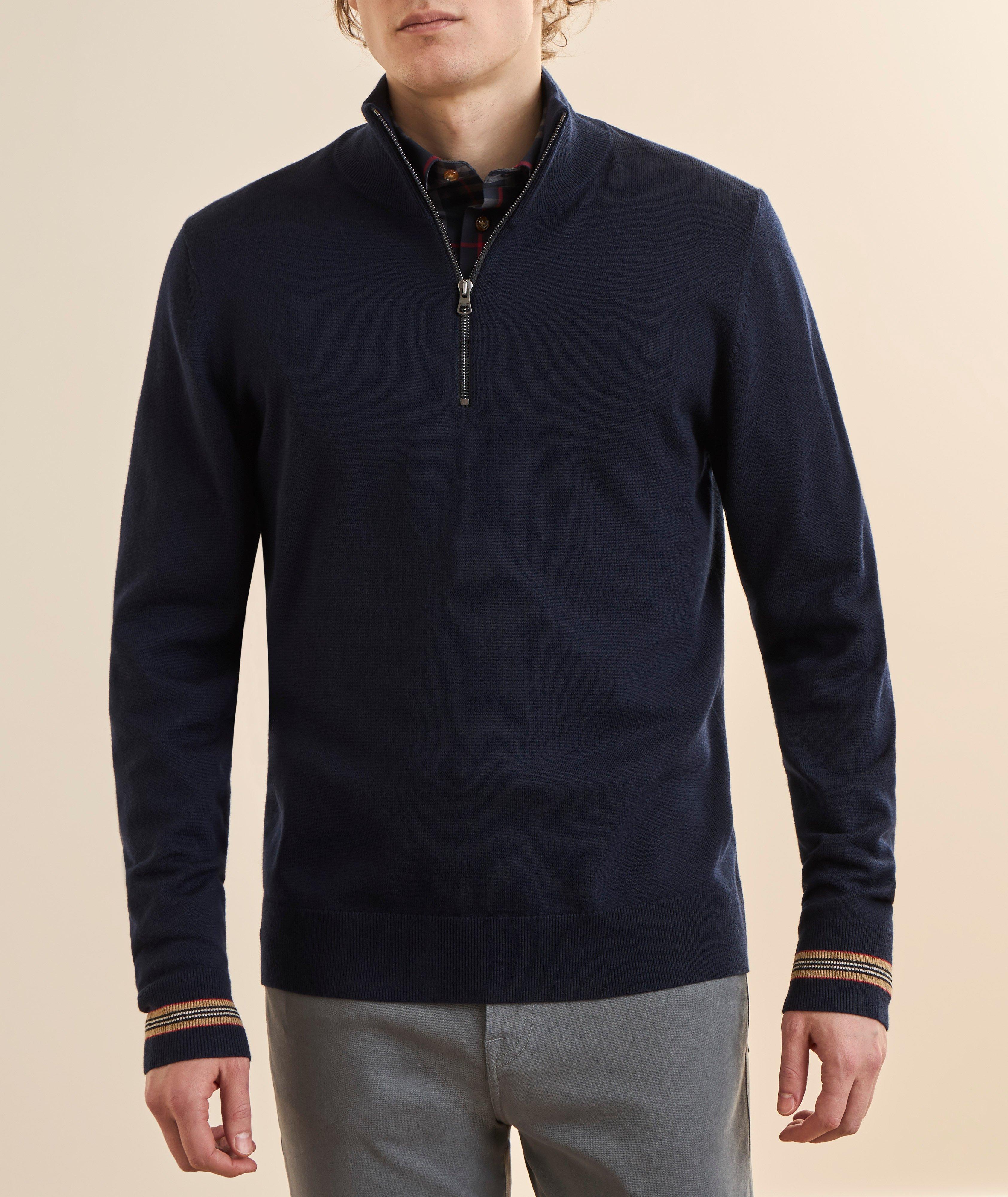 Wool Quarter-Zipped Sweater image 1