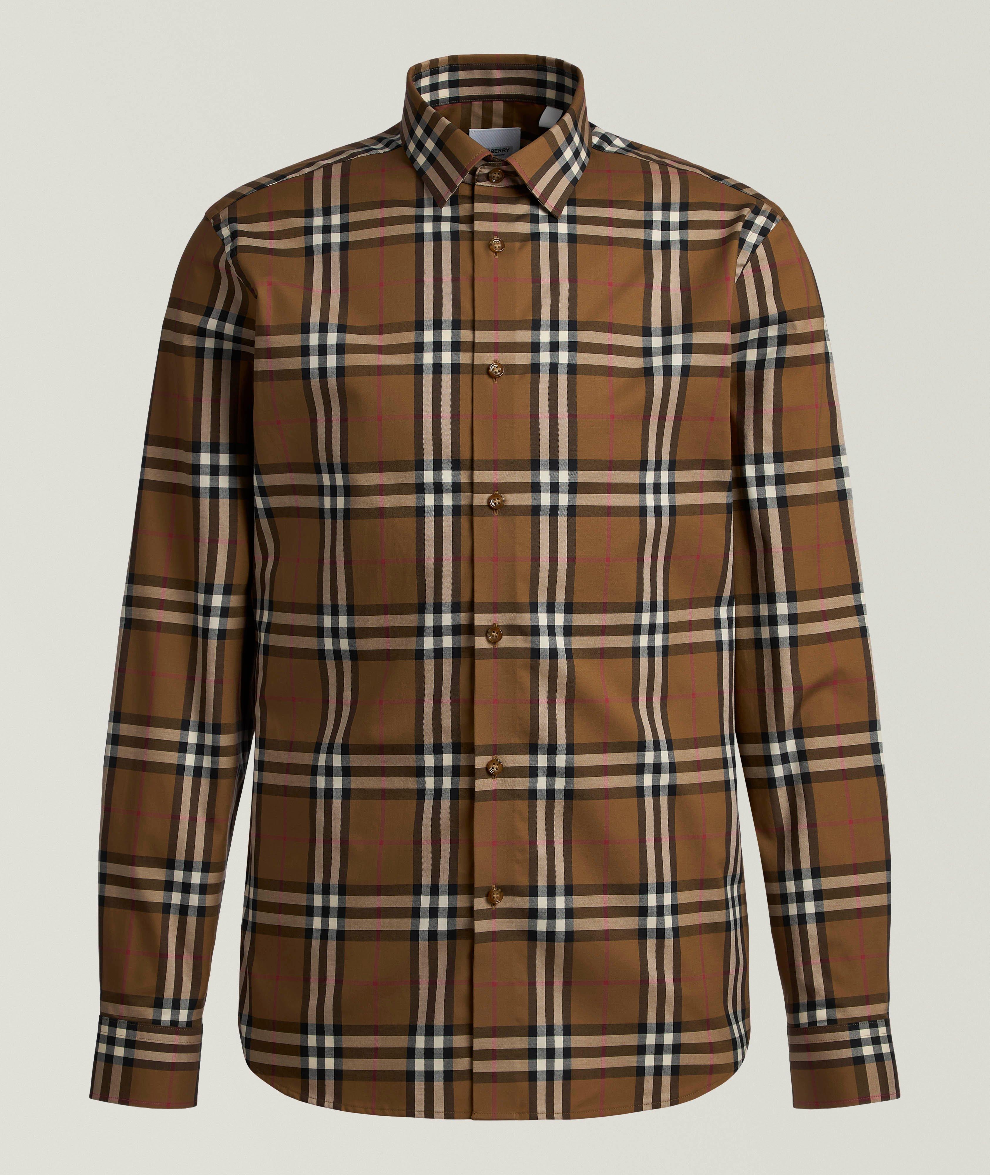 Burberry Checked Cotton Poplin Shirt