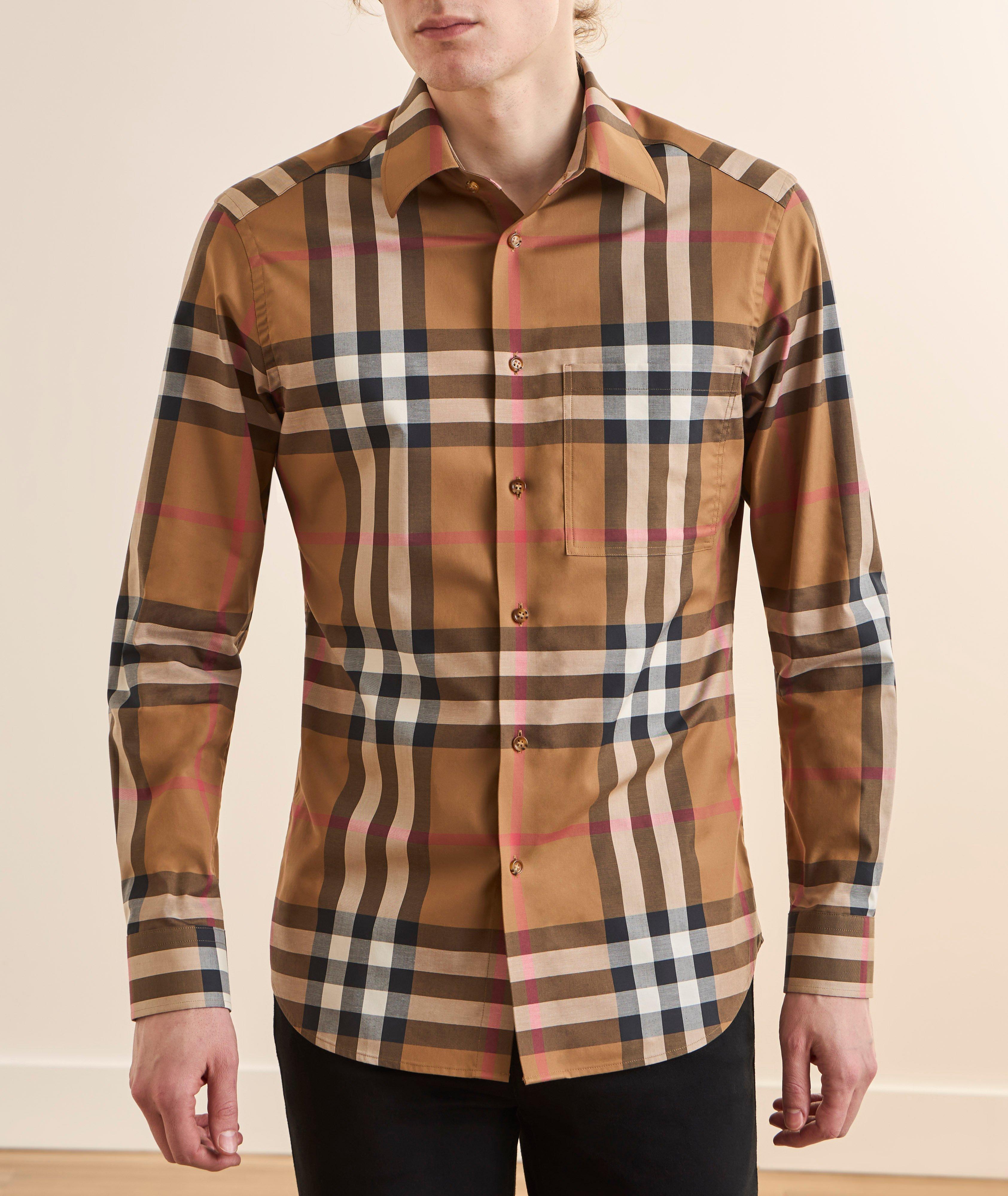 Checked Stretch-Cotton Shirt