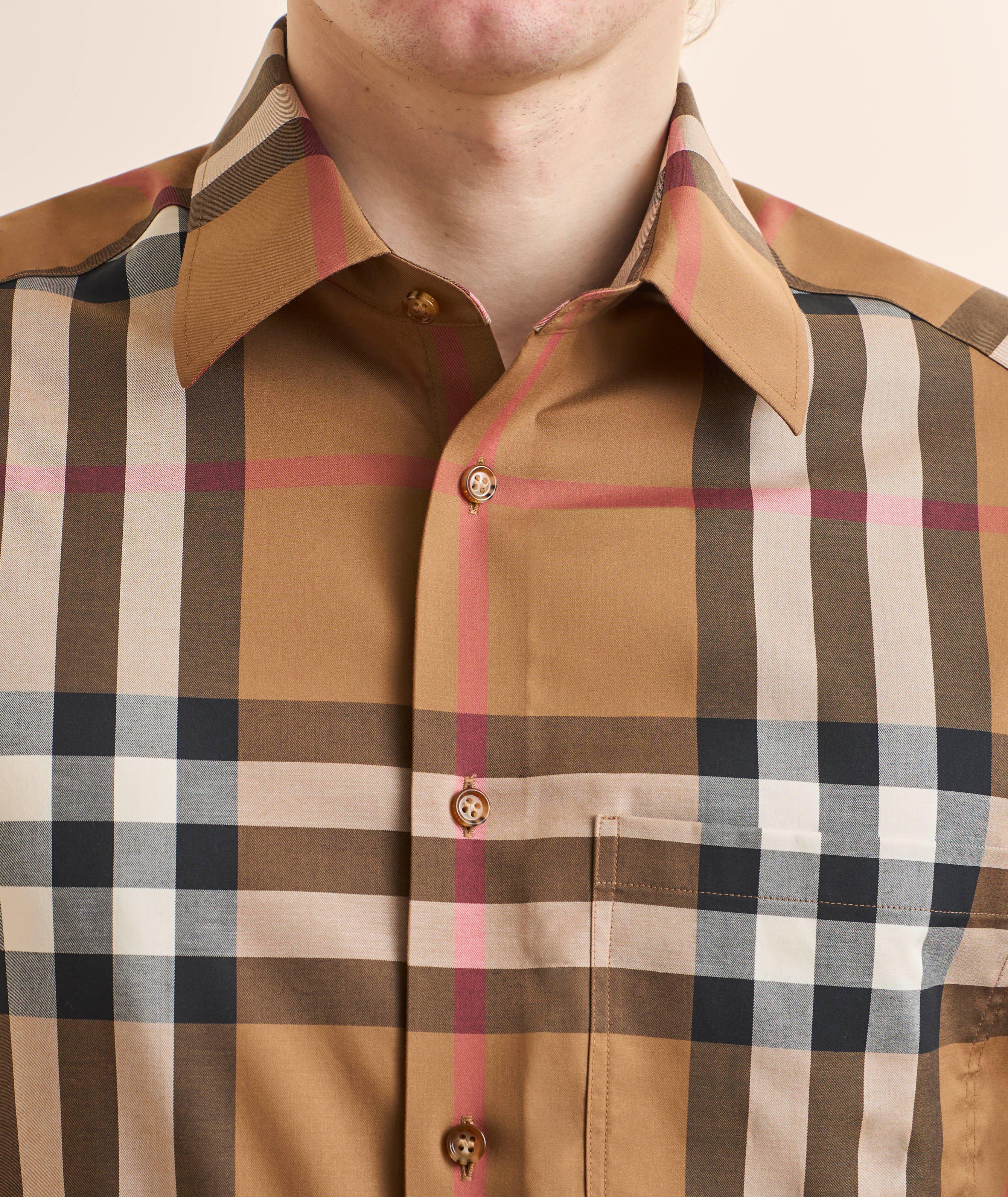 Checked Stretch-Cotton Shirt