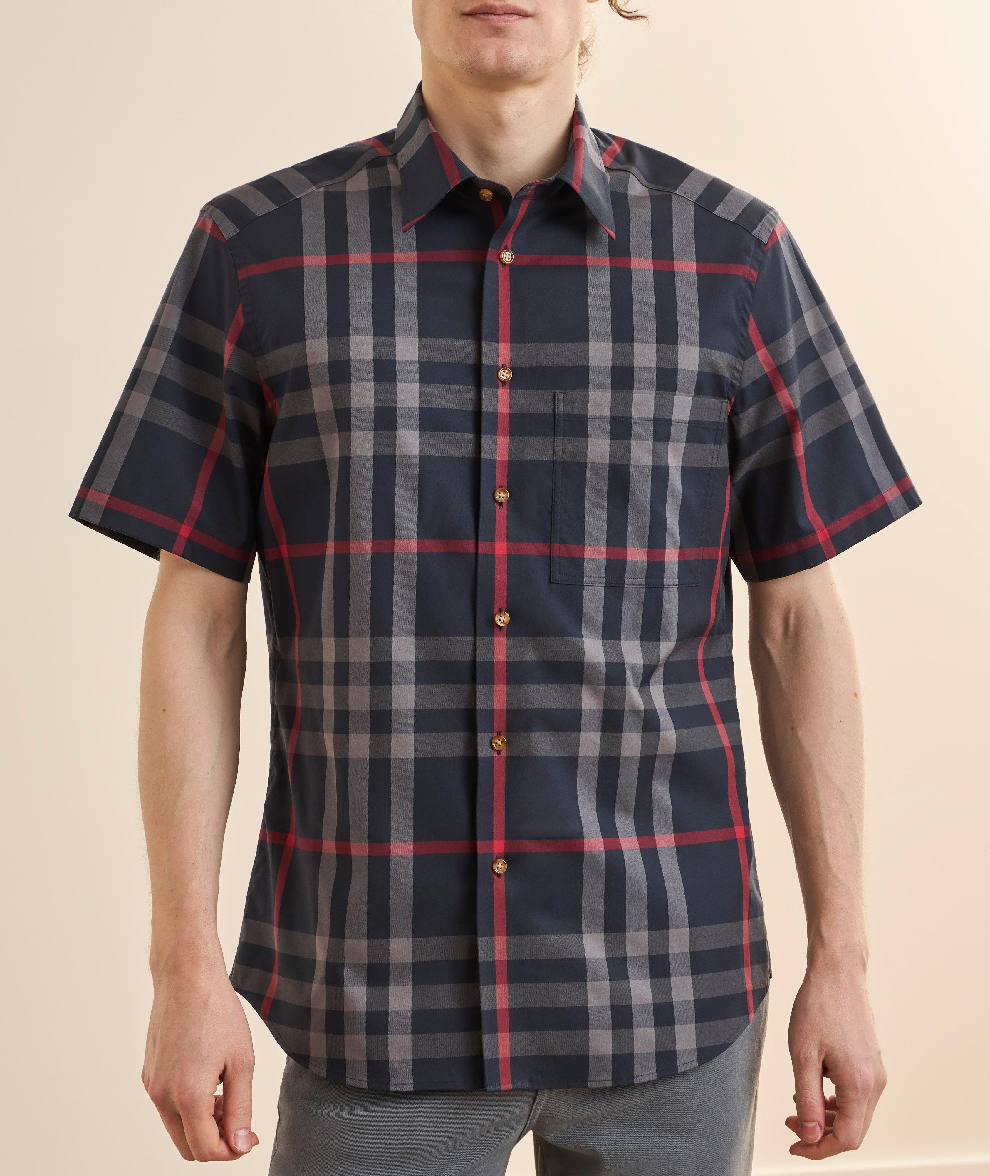 Checked Cotton Poplin Camp Shirt image 1