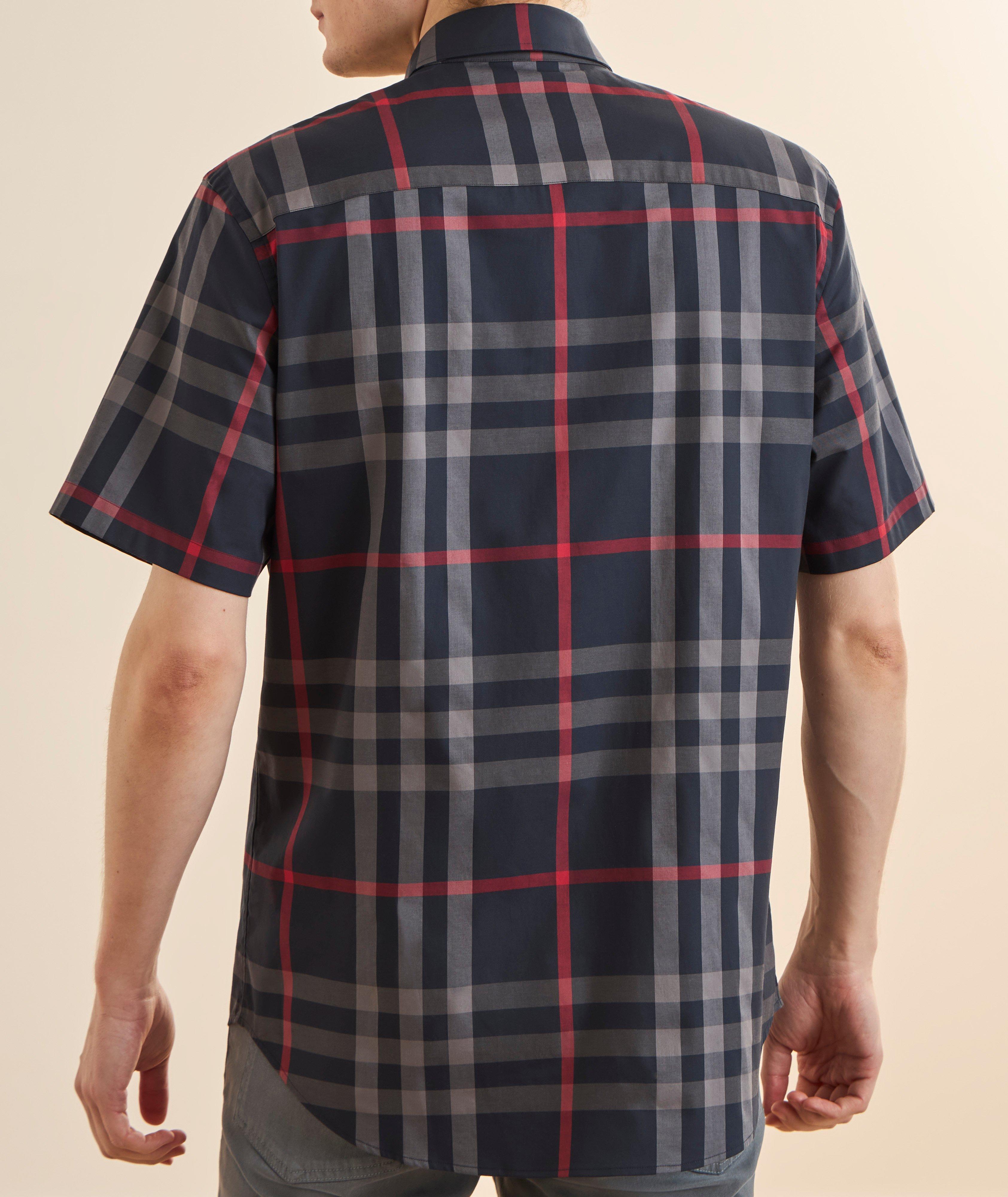 Checked Cotton Poplin Camp Shirt image 2