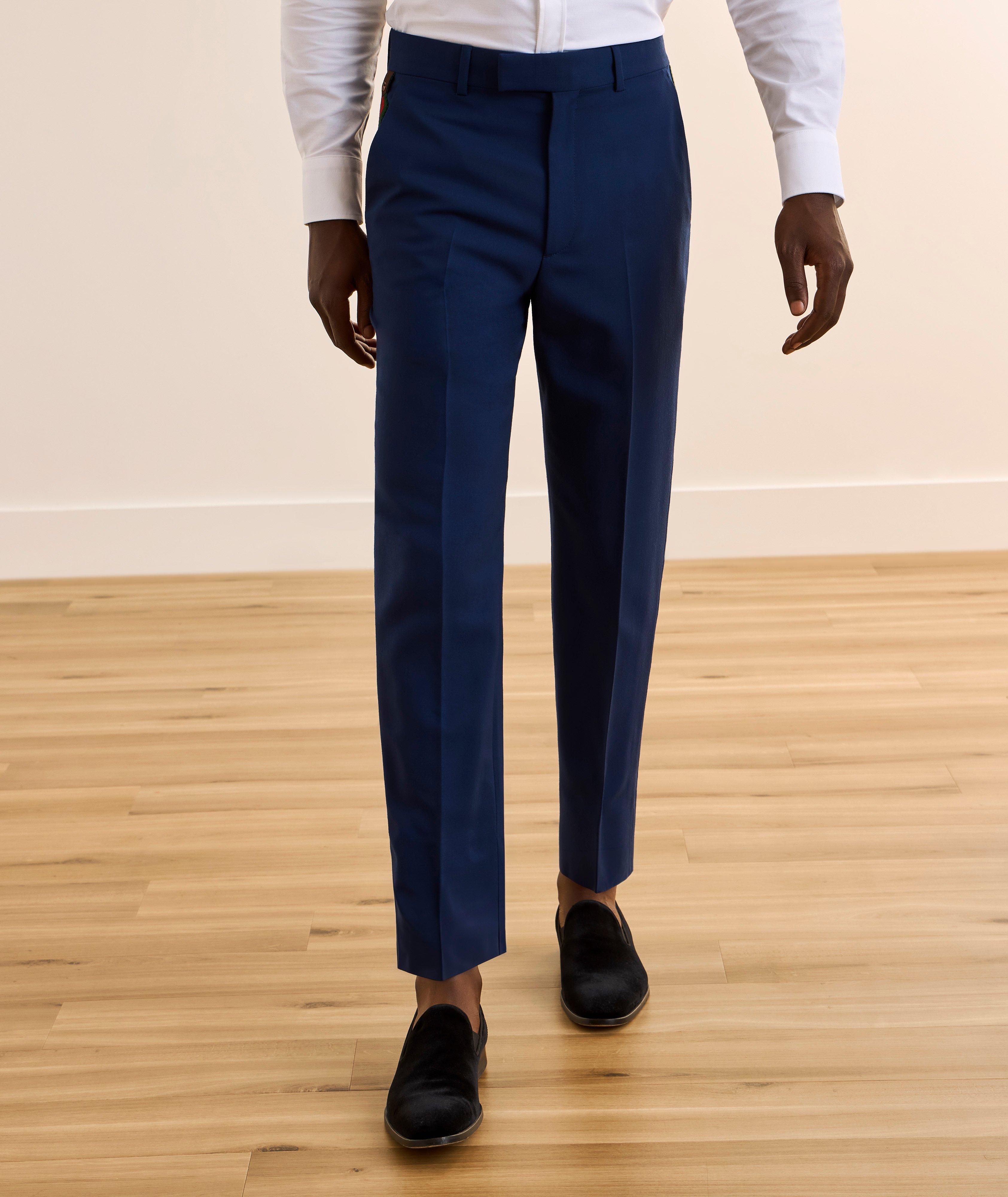 Pantalon mohair-laine bordures-rayées image 1