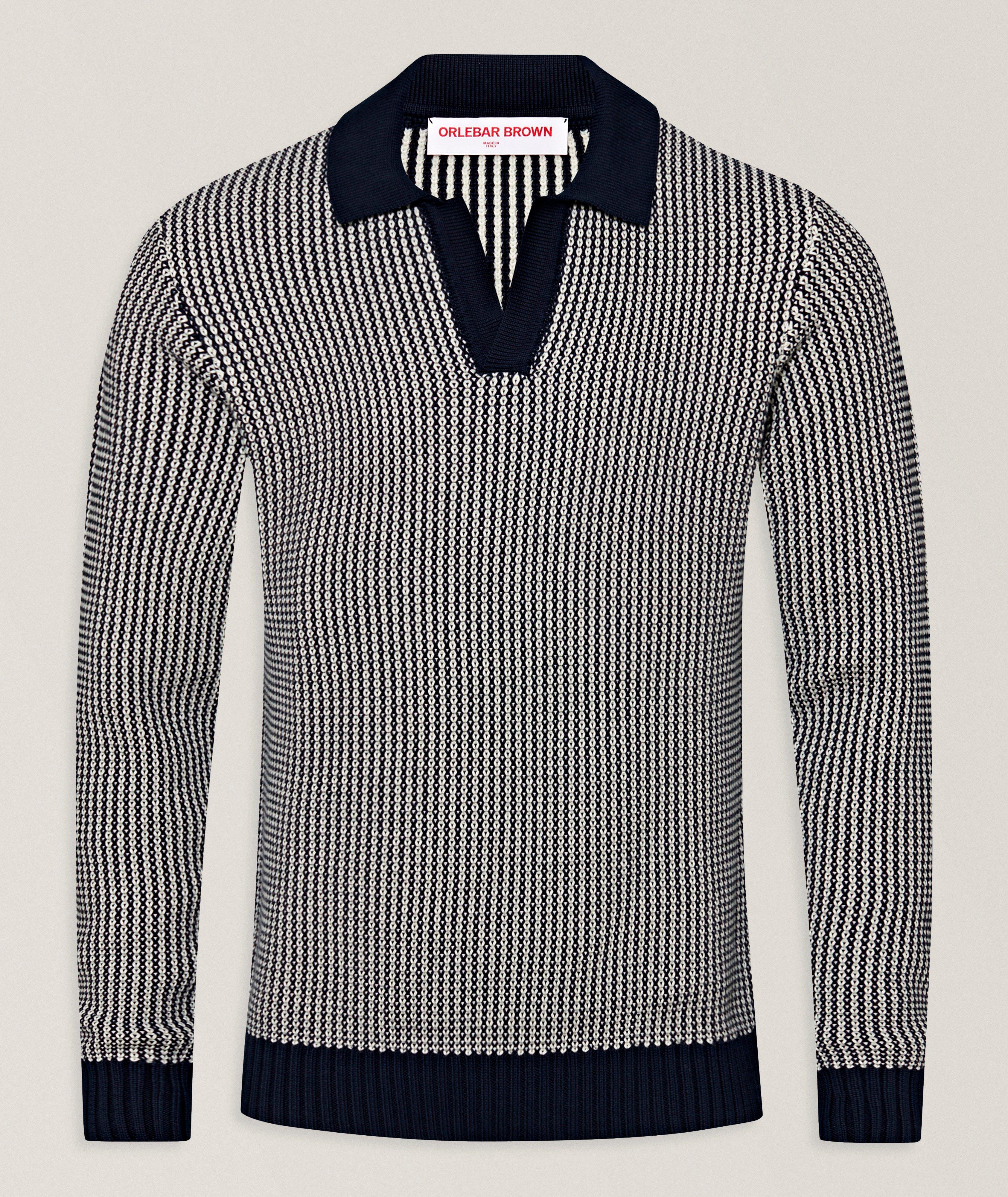 Horton Strucktura Two-Tone Knit Polo image 0