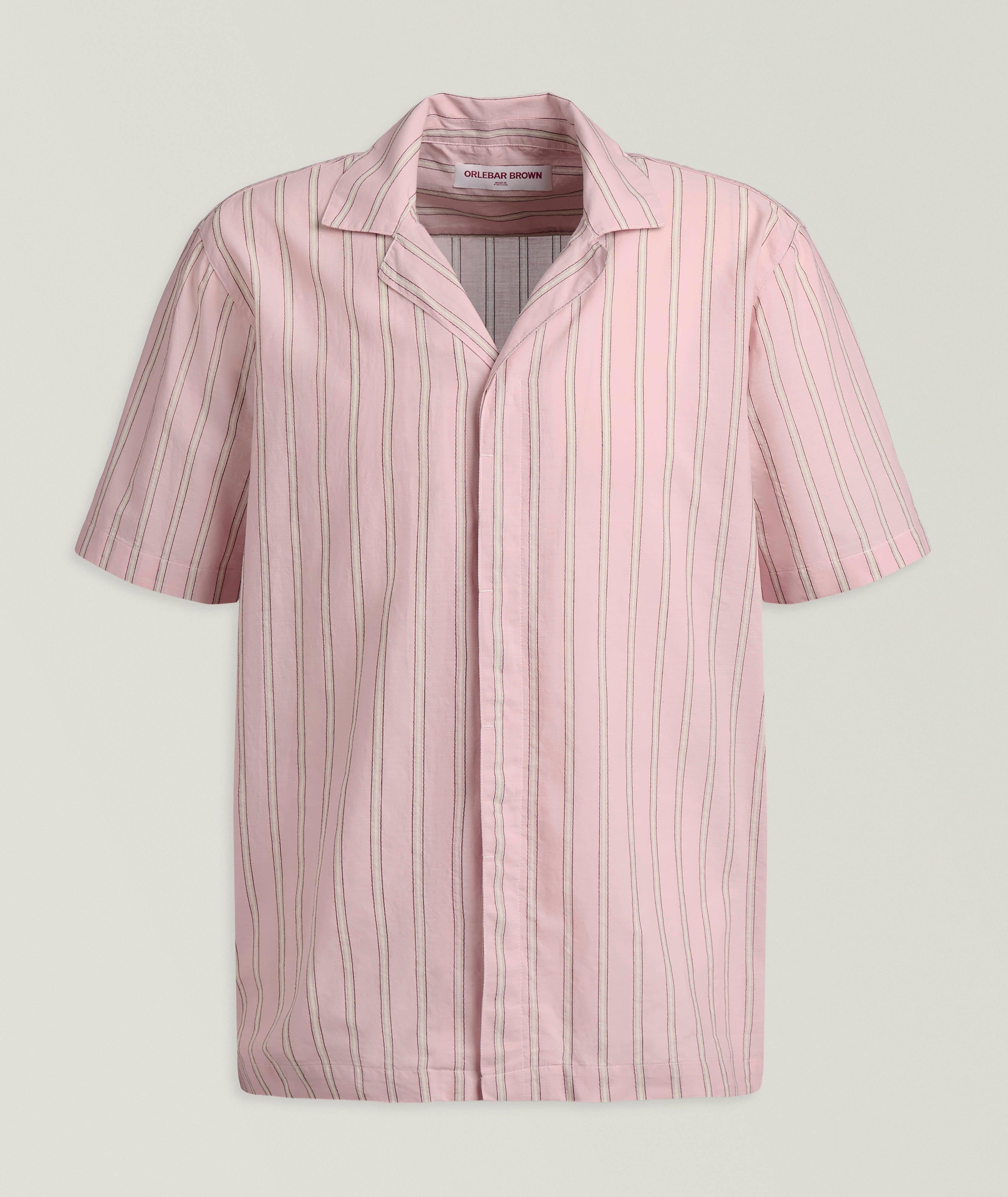 Orlebar Brown Maitan Boarder Striped Camp Shirt