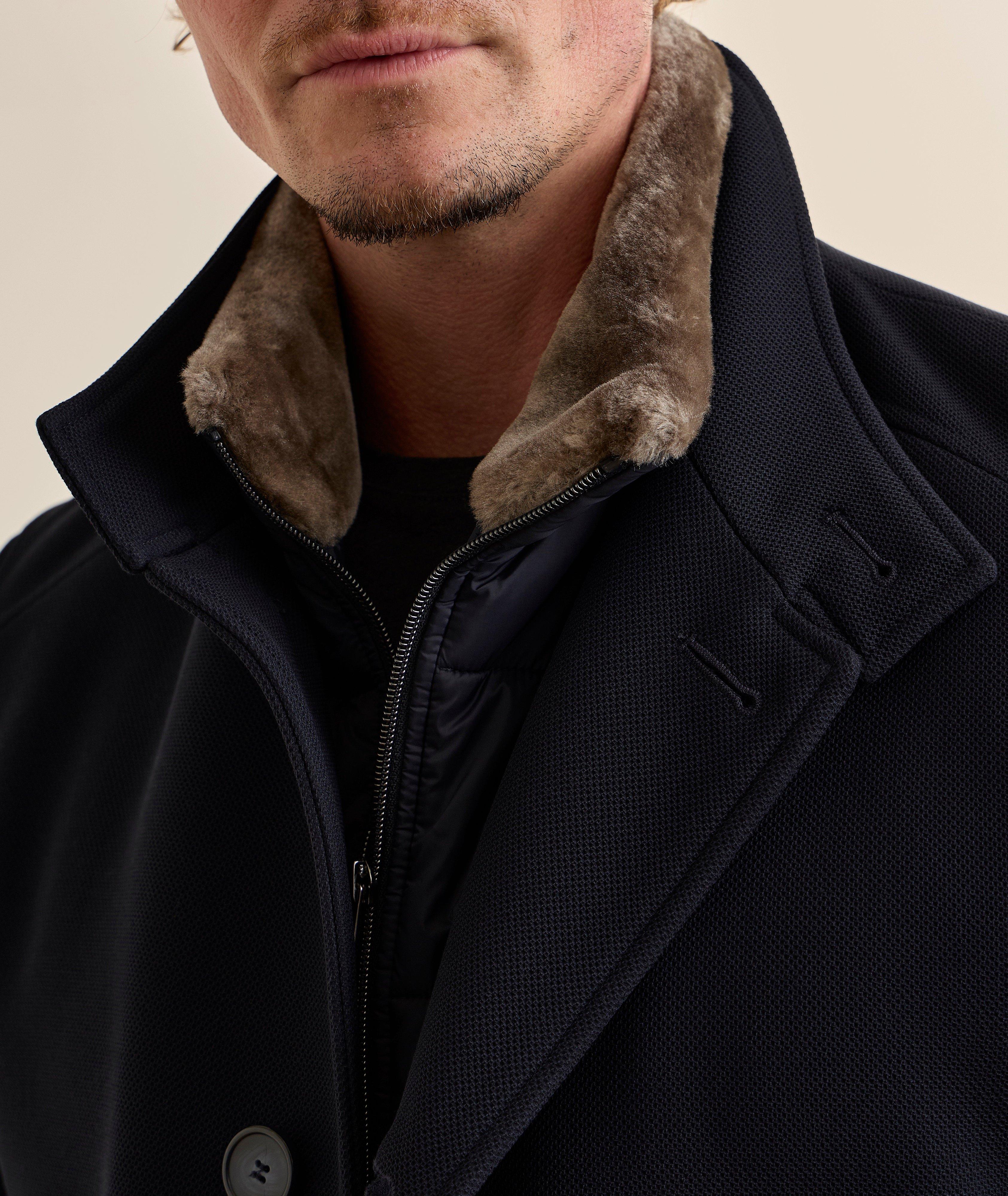 Manteau bavette-amovible col fausse fourrure image 5