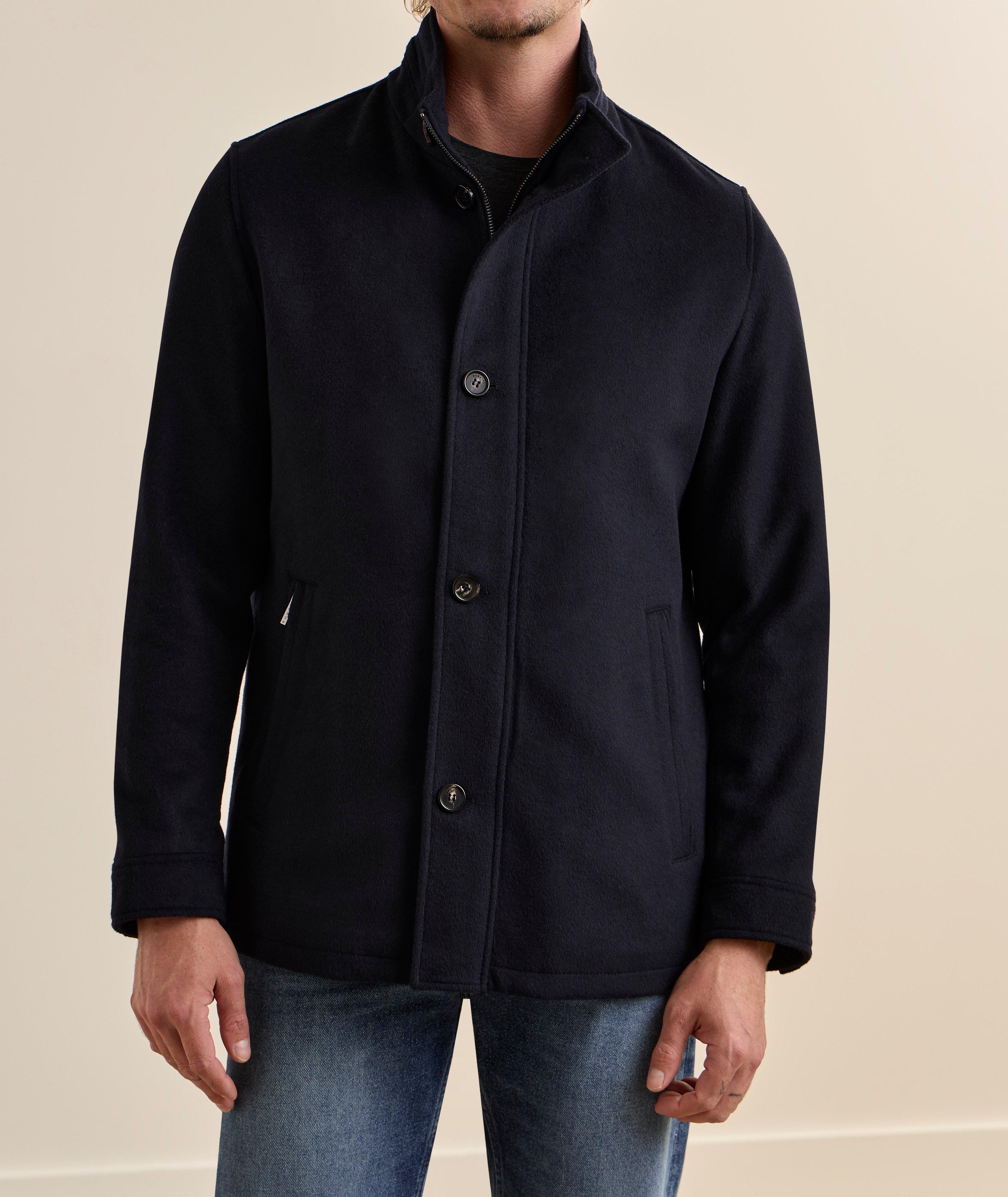 Manteau laine-mélange court image 1
